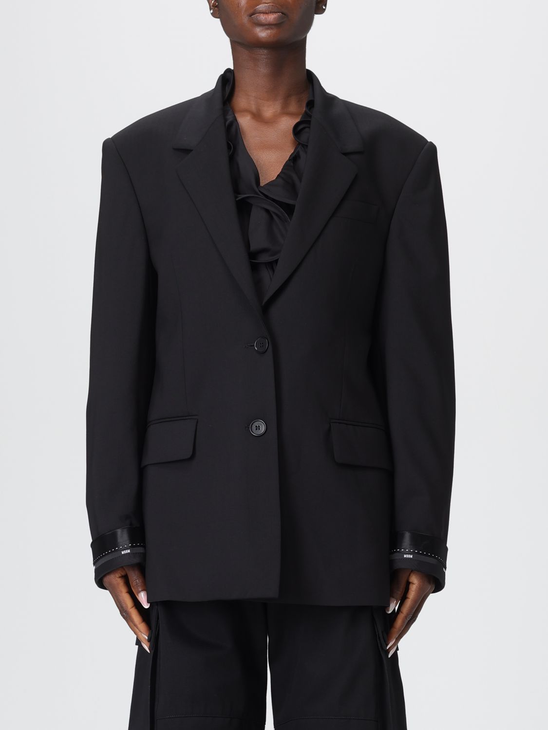 Msgm Blazer  Woman Color Black In Black