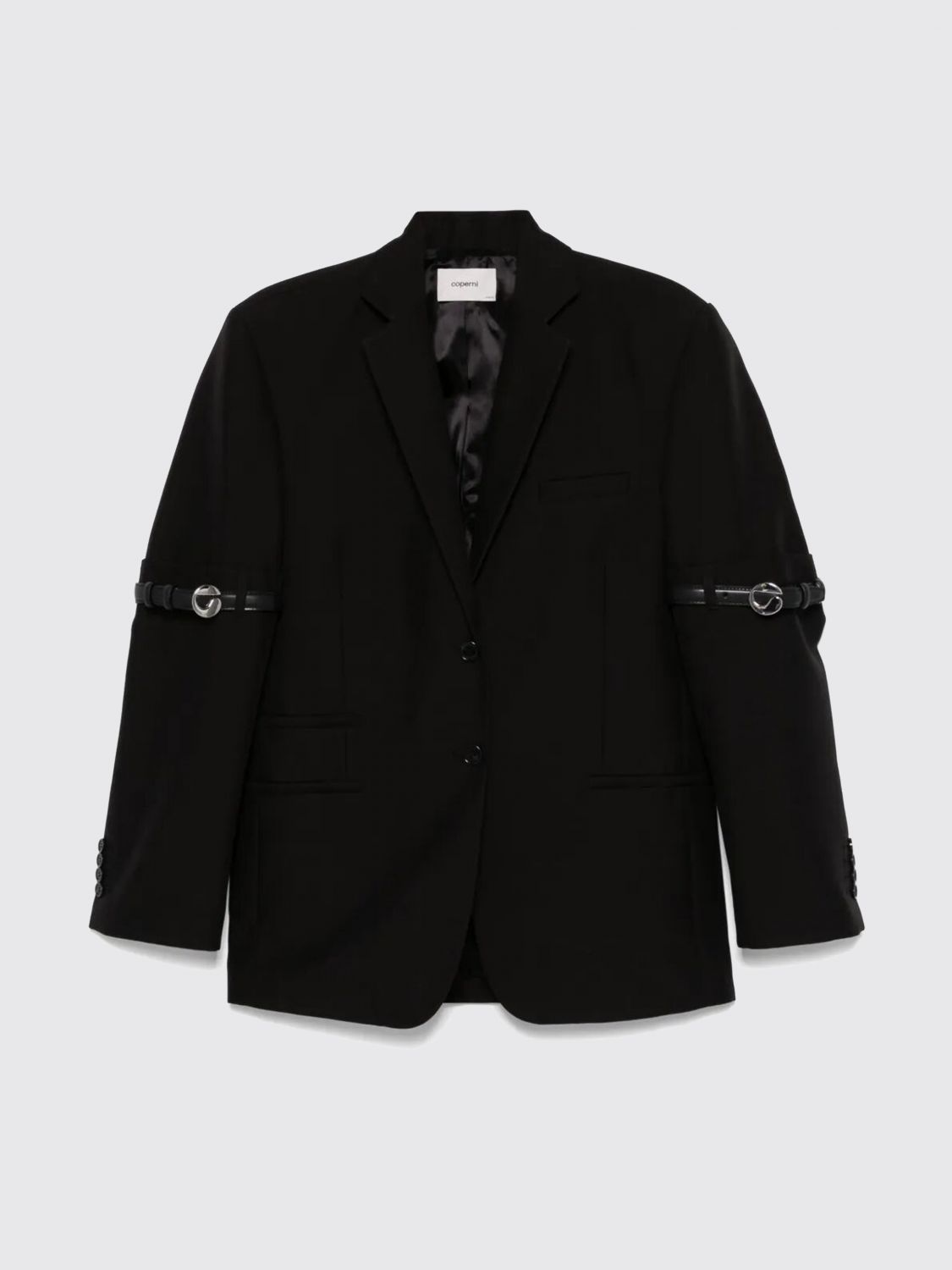 Coperni Belted Blazer Buckle Detail In Black