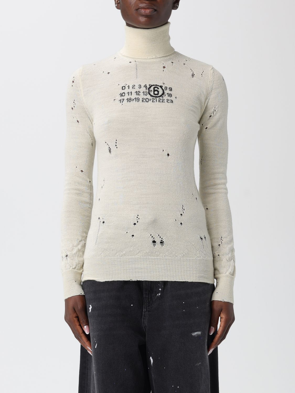 Mm6 Maison Margiela Sweater  Woman Color Beige In Neutral