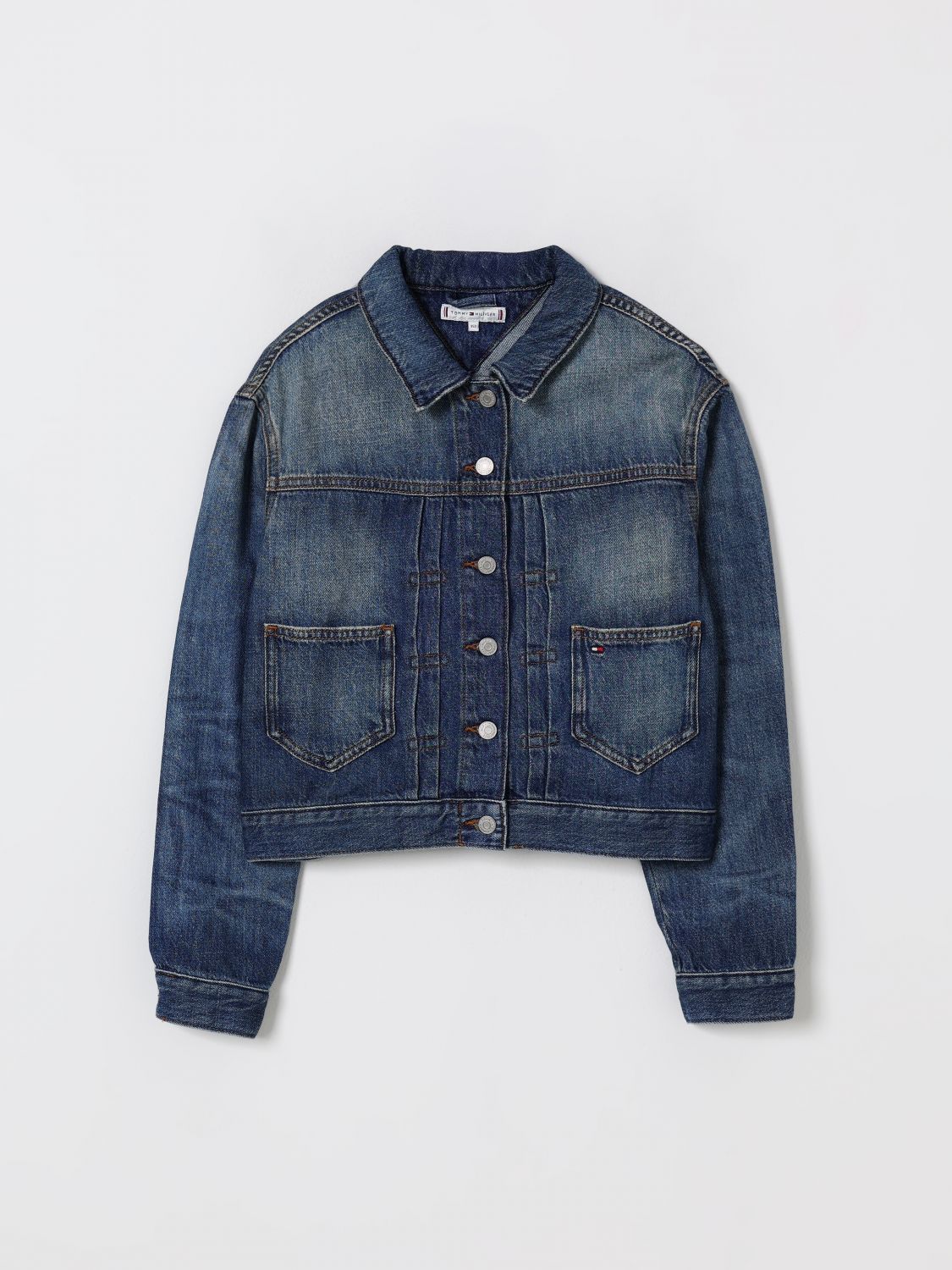 Tommy Hilfiger Jacket Kids Color Denim In Blue