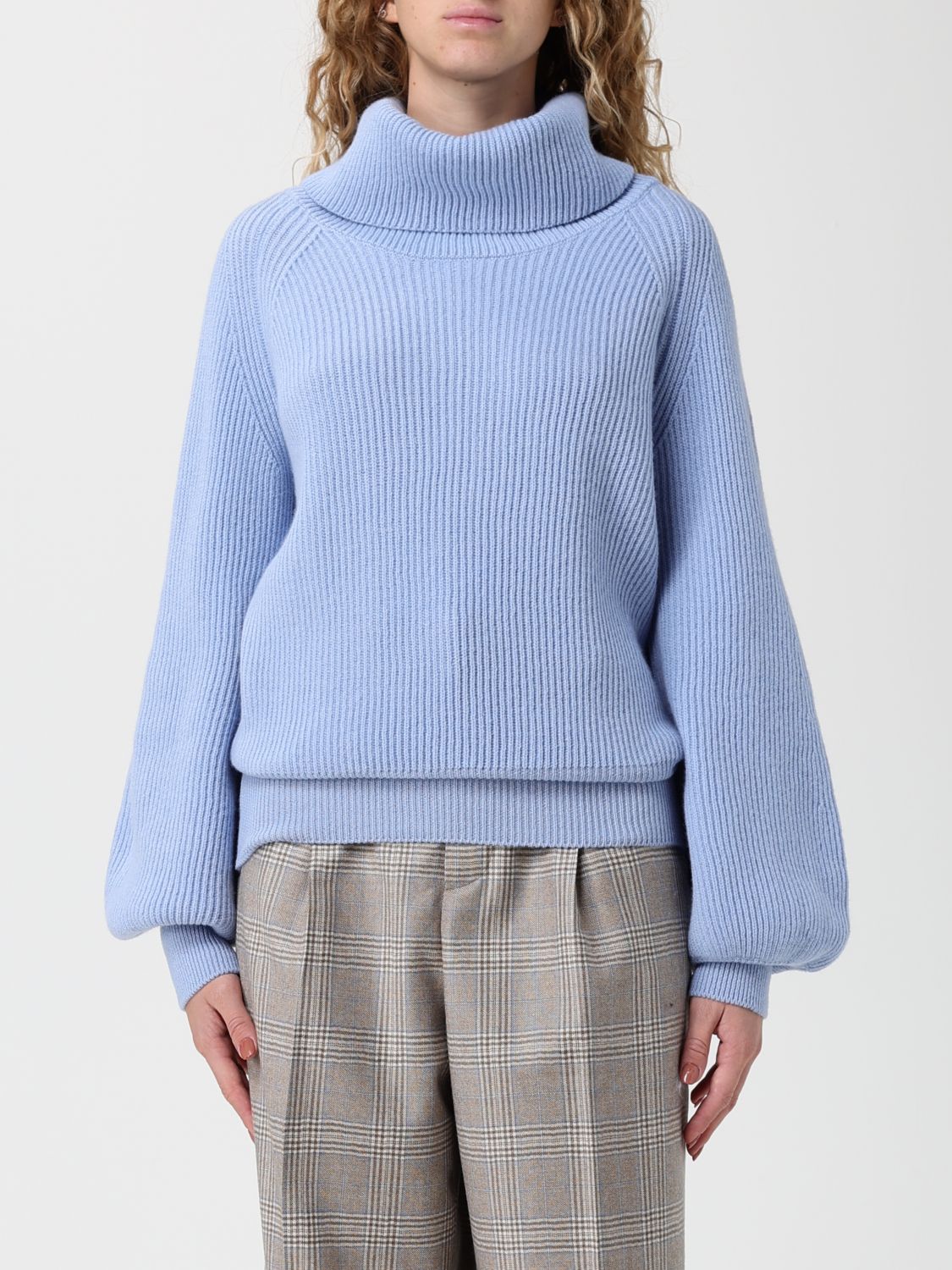 Pt Torino Sweater Woman Color Gnawed Blue In Blue