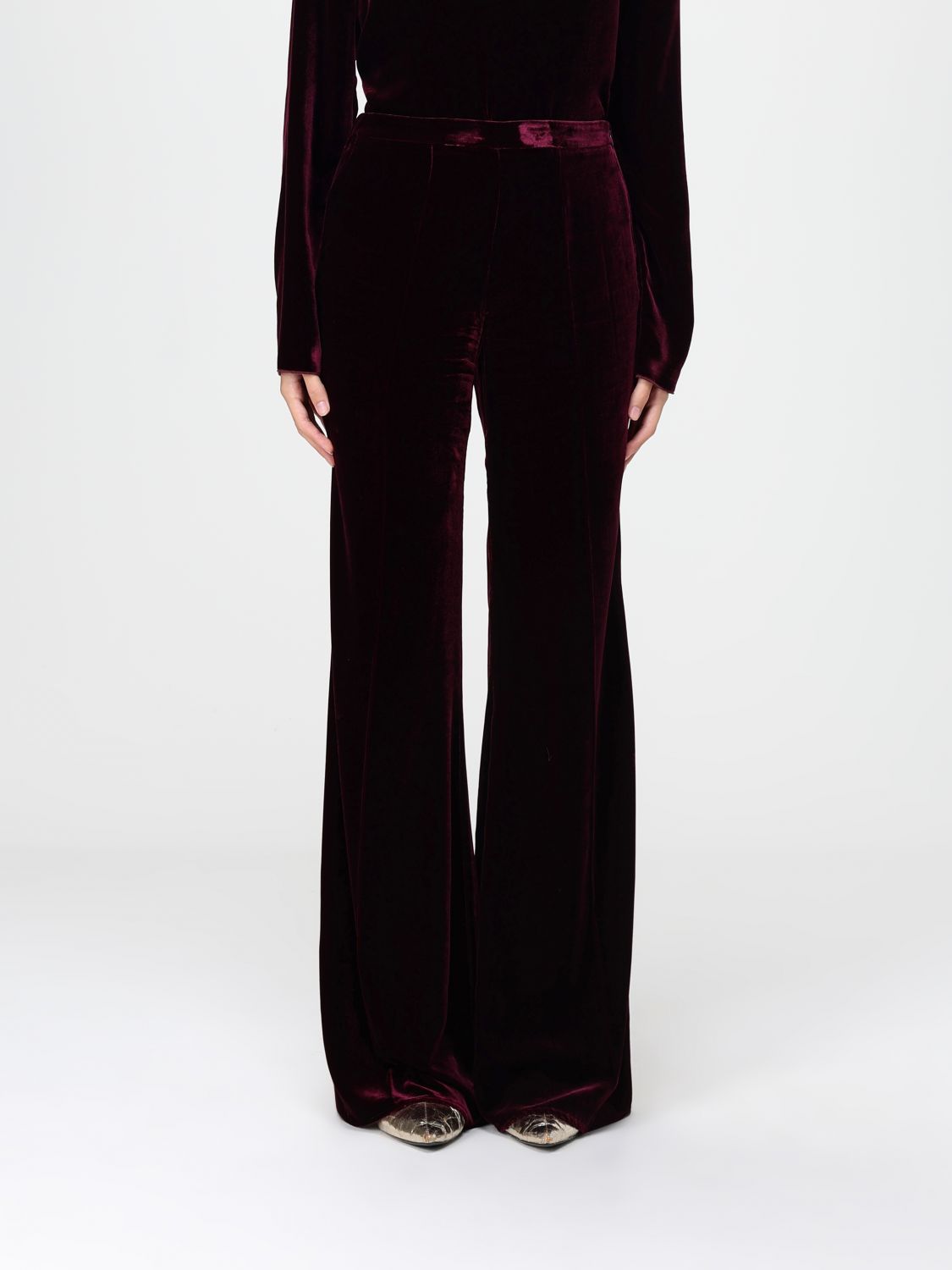 Forte Forte Pants  Woman Color Burgundy In Black