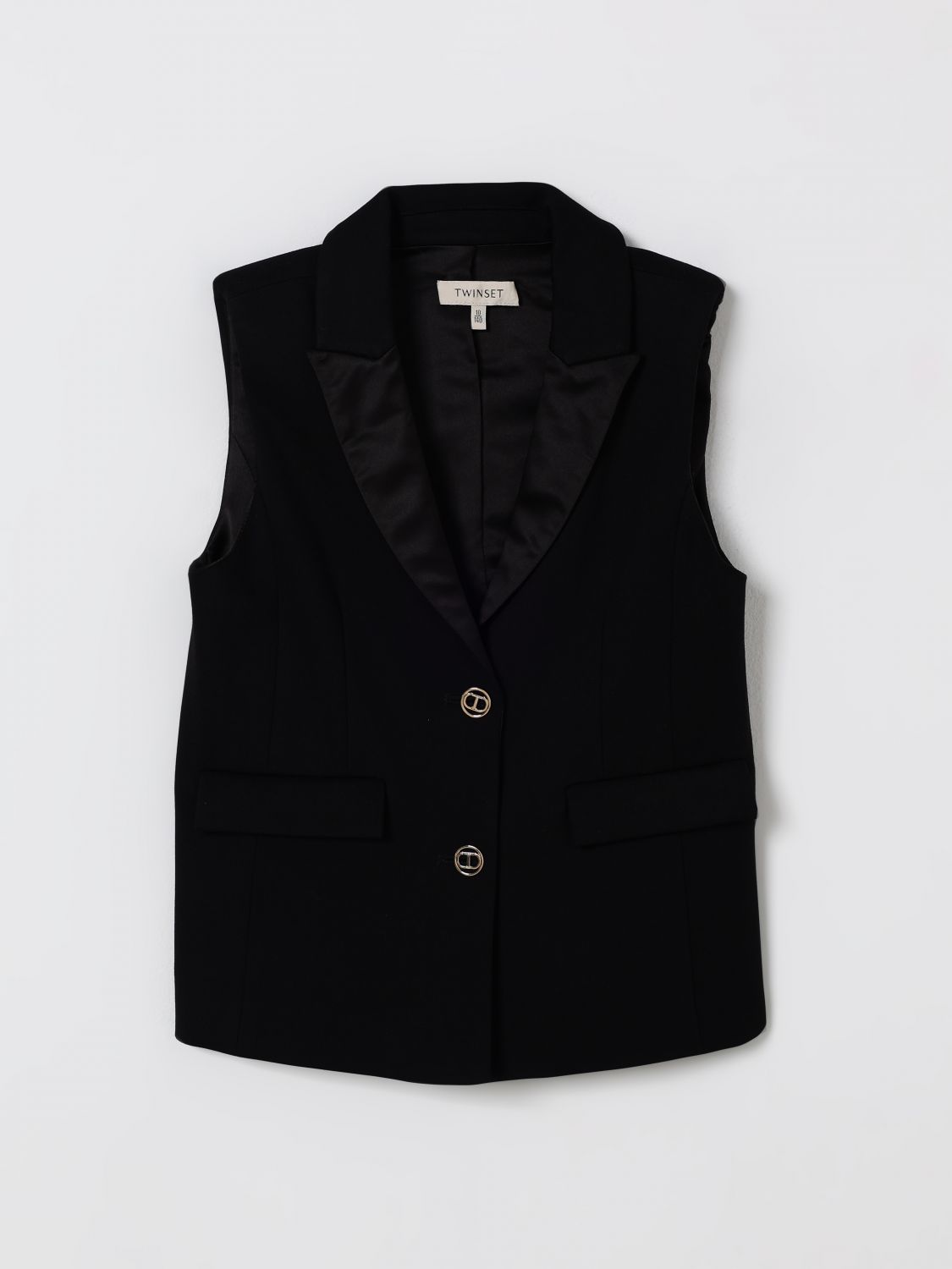 Twinset Vestcoat Kids Color Black In Black