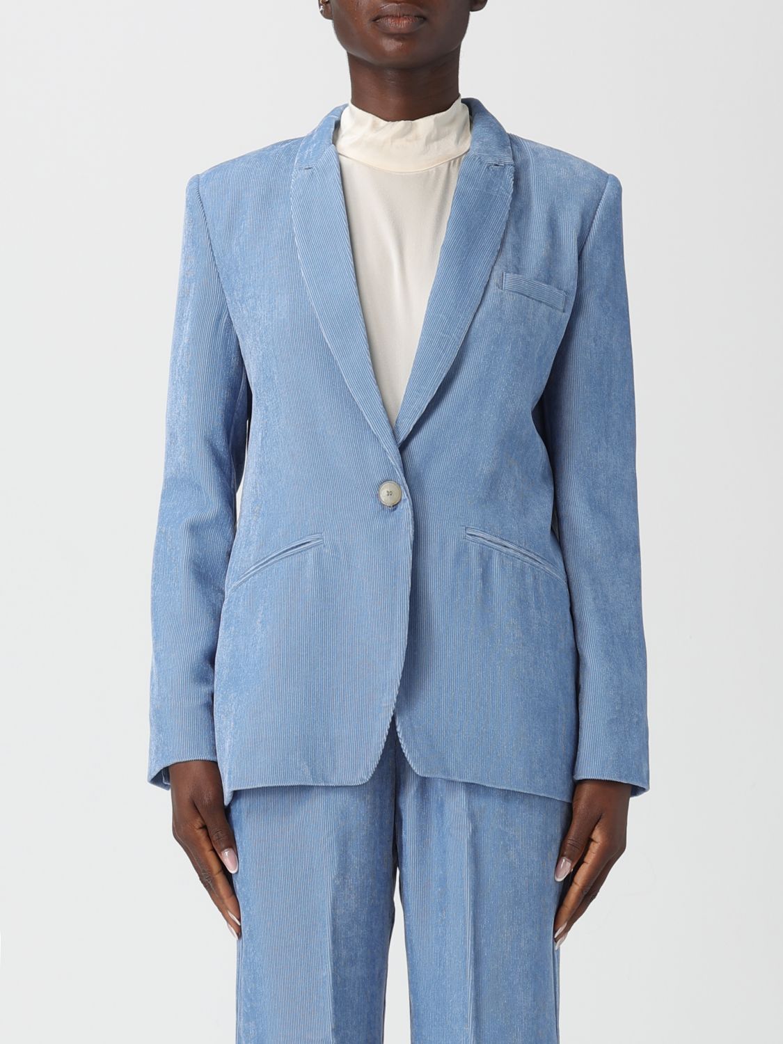 Forte Forte Jacket Woman Color Gnawed Blue