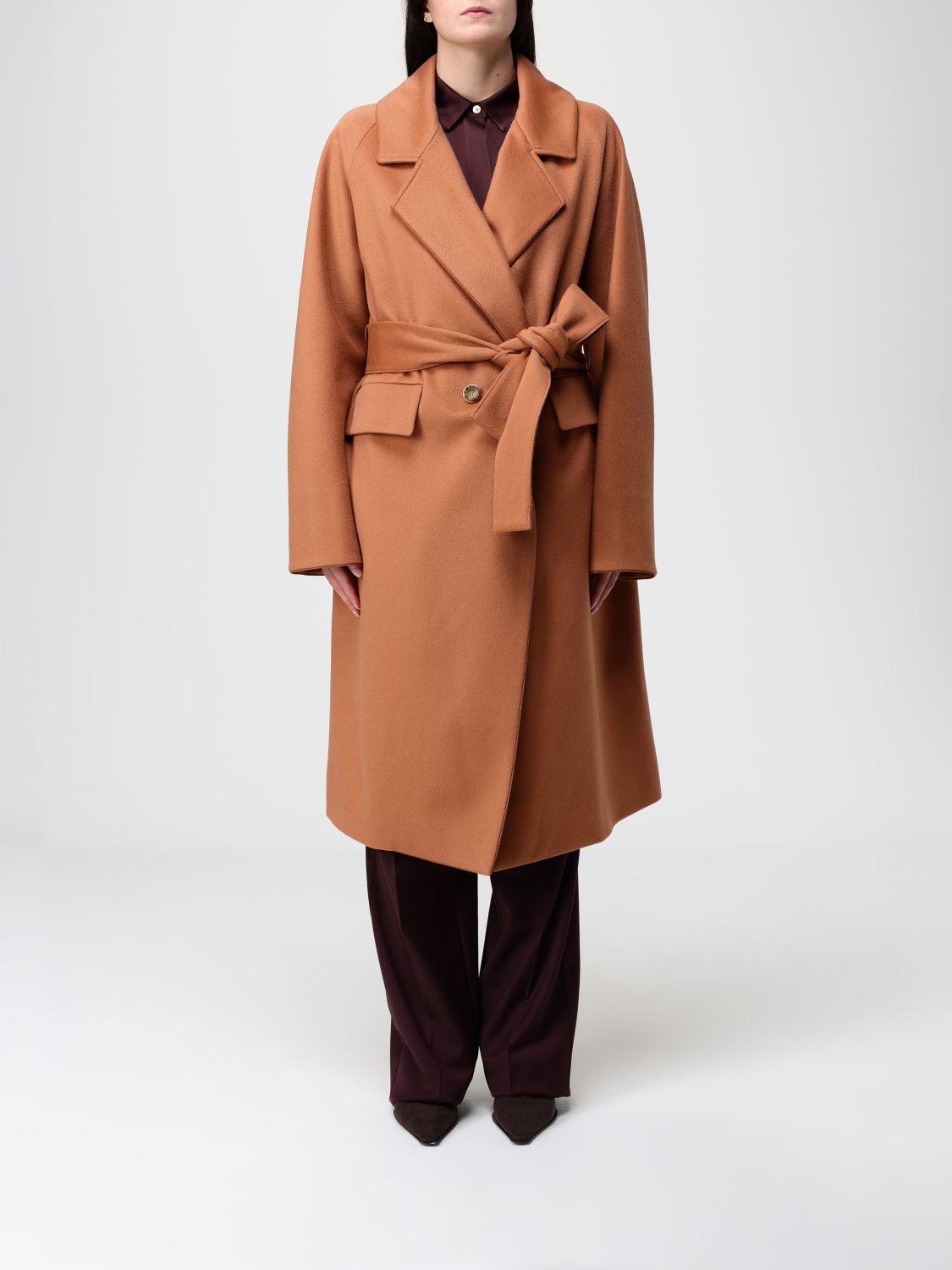 Forte Forte Coat  Woman Color Leather In Brown