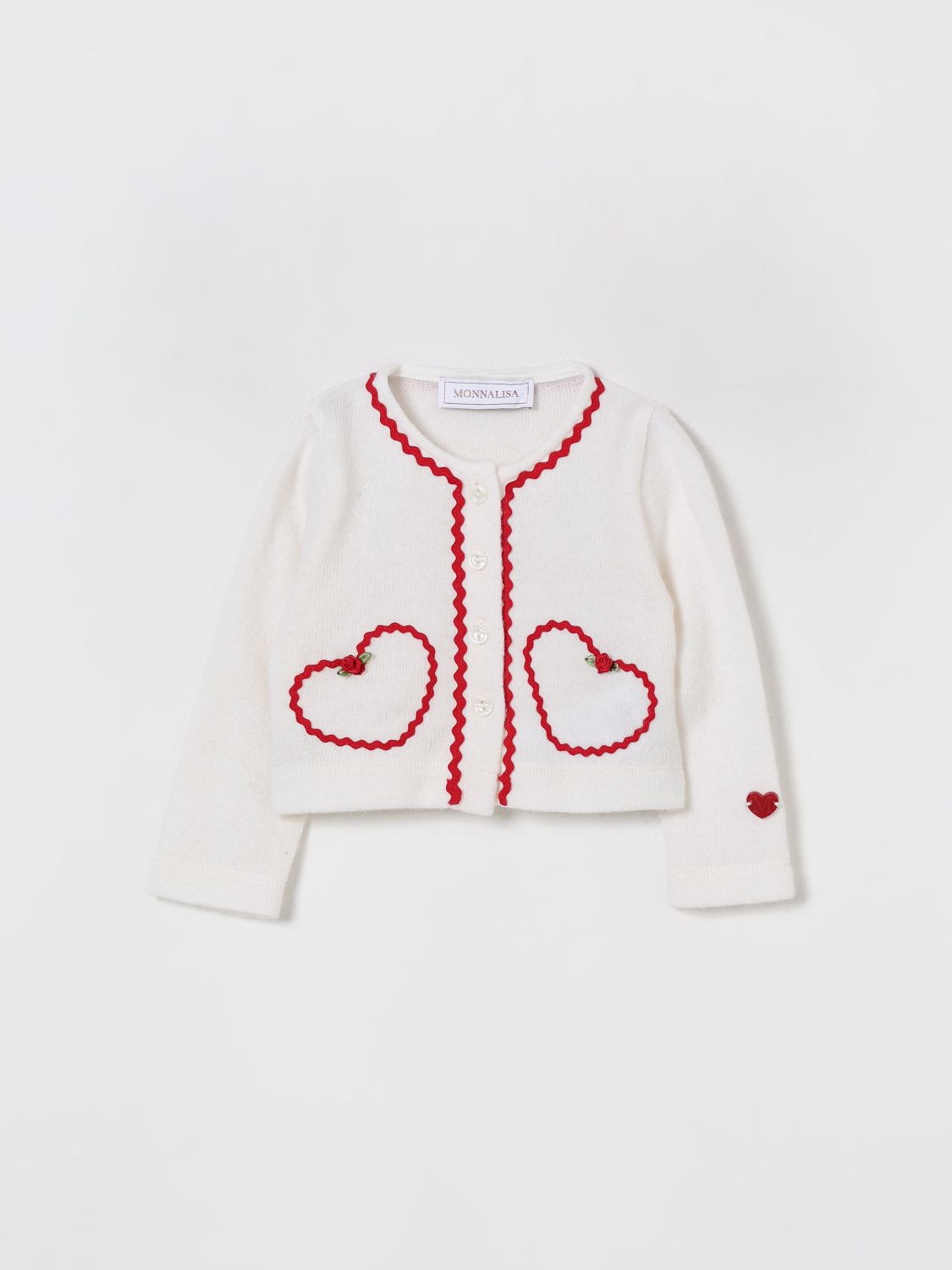 Monnalisa Sweater Kids Color Ecru In White