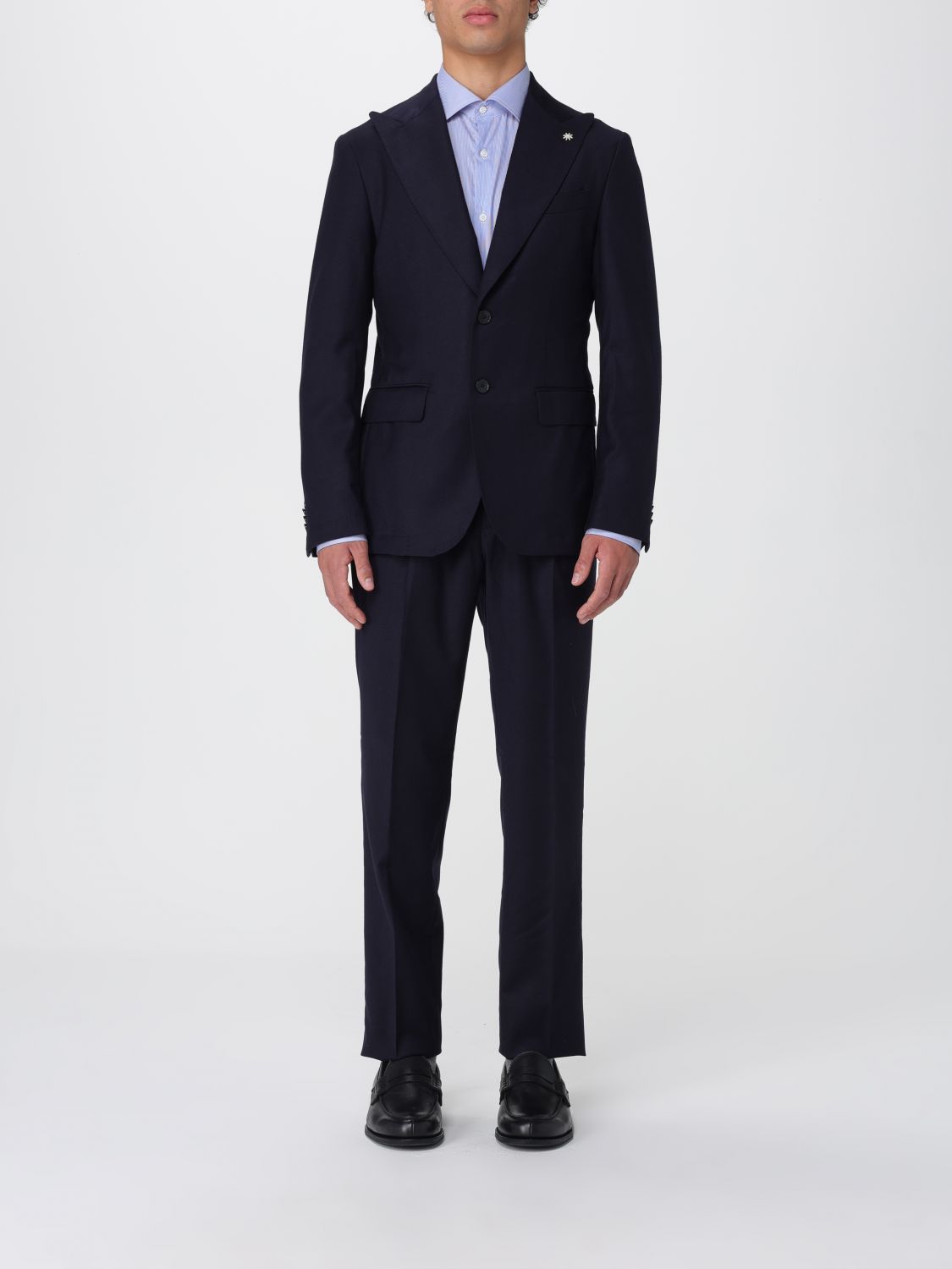 Manuel Ritz Suit  Men Color Blue In Gray