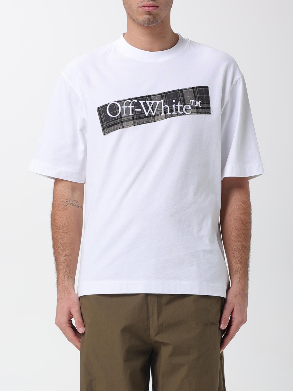 T-shirt in cotone con stampa logo Off-white