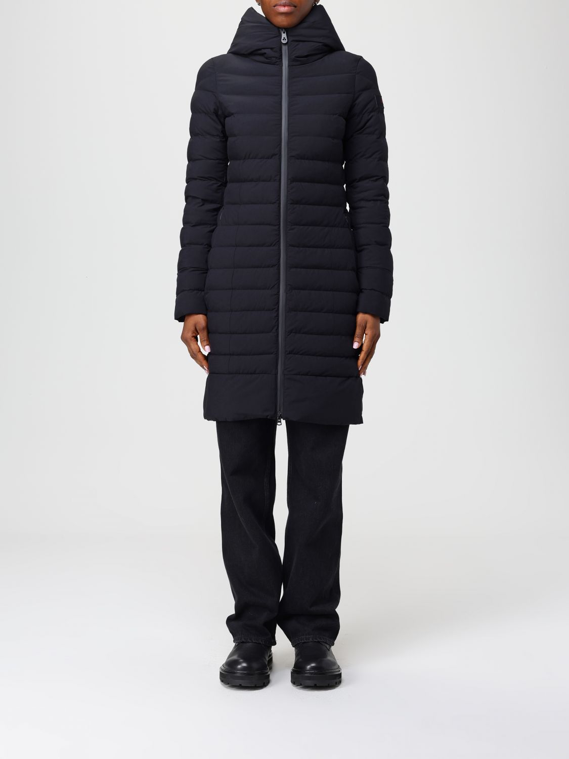 Peuterey Coat Woman Color Black In Black