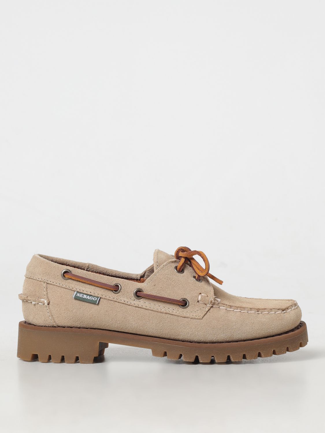 Sebago Ranger Suede Moccasin With Rugged Sole In Neutral