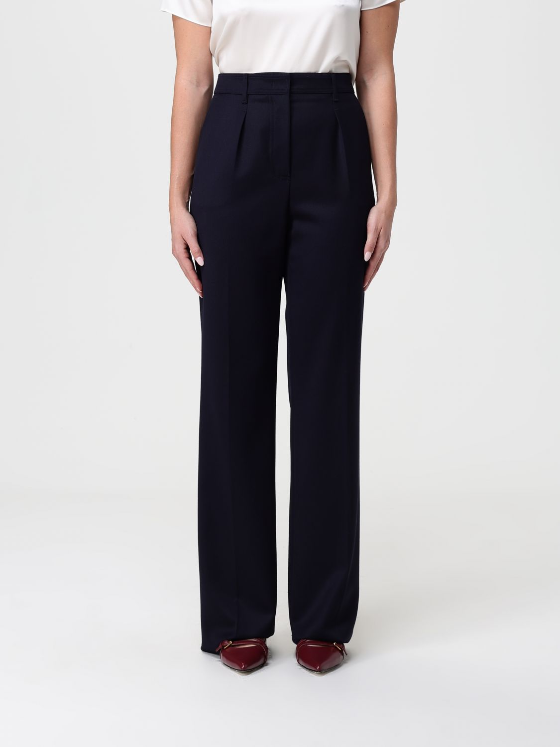 Max Mara Pants  Woman Color Blue In Black