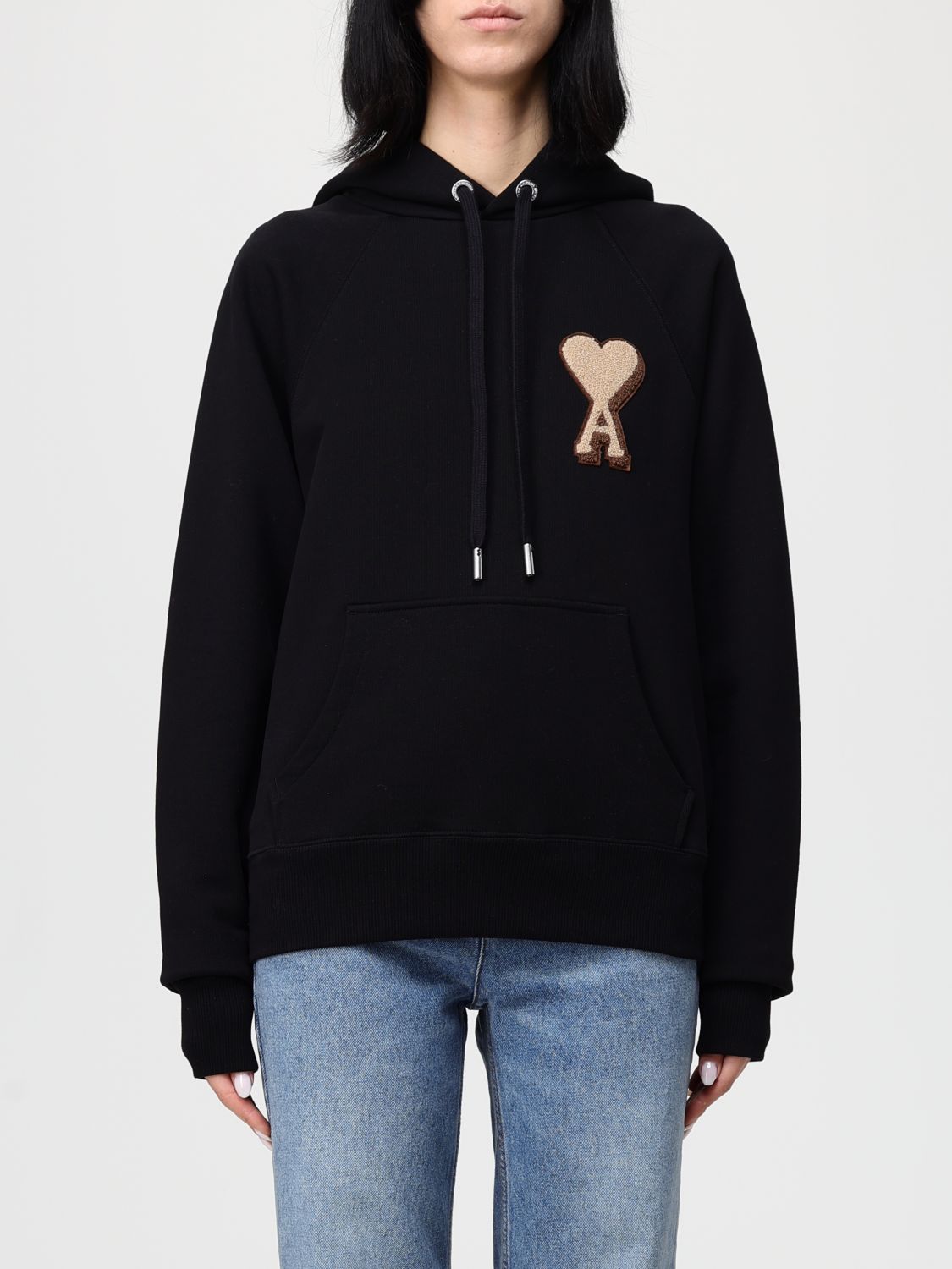 Ami Alexandre Mattiussi Sweatshirt Ami Paris Woman Color Black In Black
