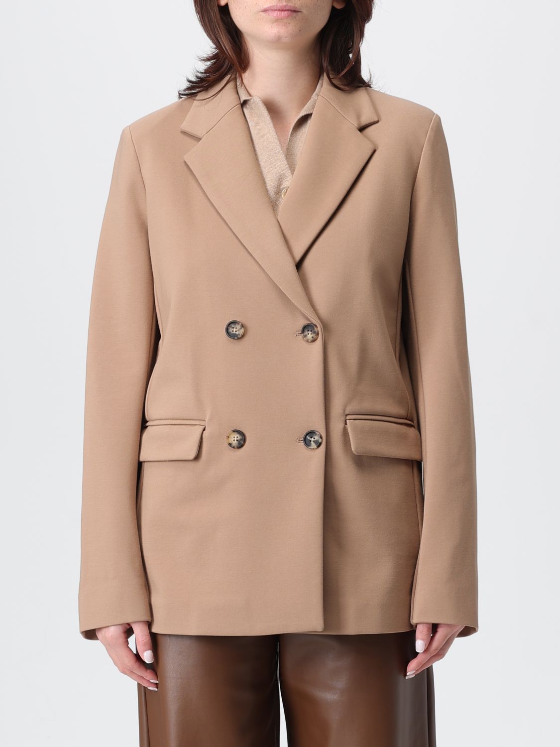 Mm Max Mara Jacket  Woman Color Camel In Brown