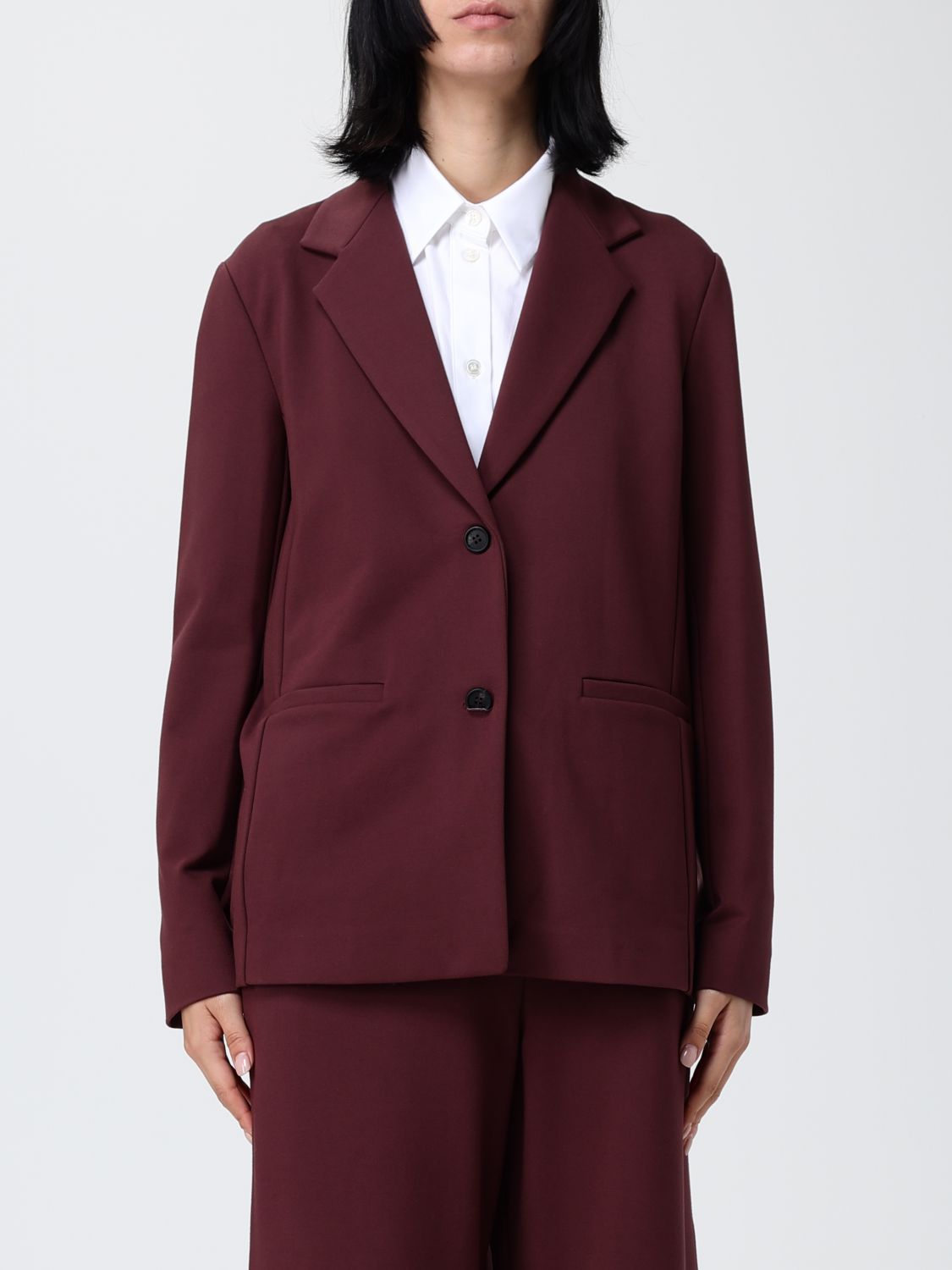 Mm Max Mara Jacket  Woman Color Burgundy In Burgundy