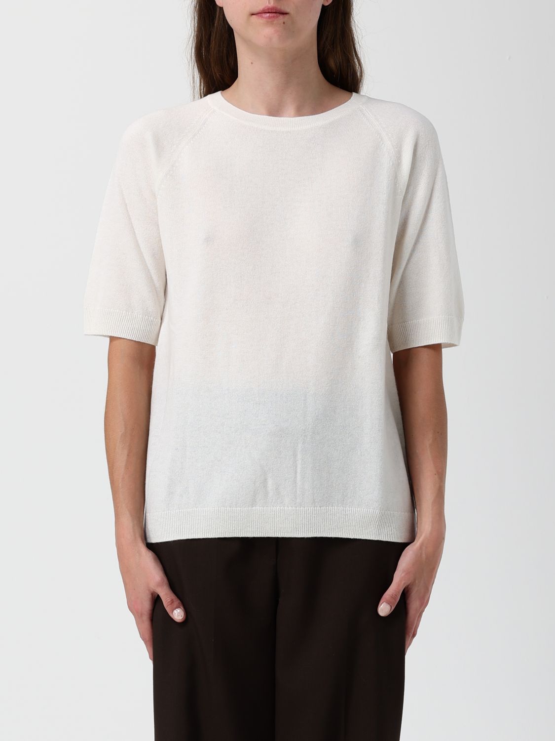 Mm Max Mara Sweater Woman Color Ivory In White