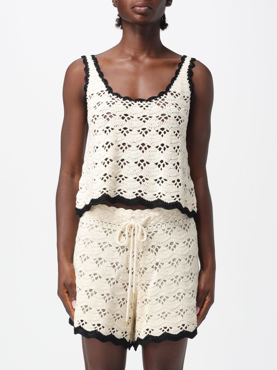 Zimmermann Rhiannon Crochet Tank Top In White