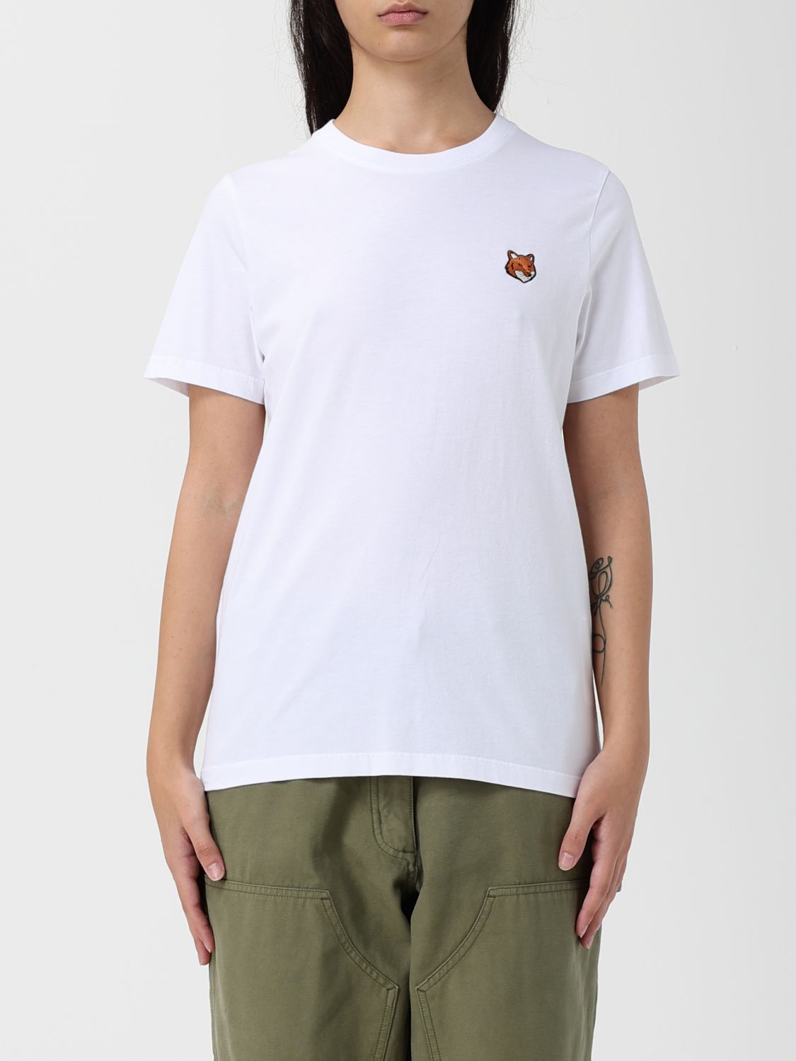 Maison Kitsuné T-shirt  Woman Color White In White