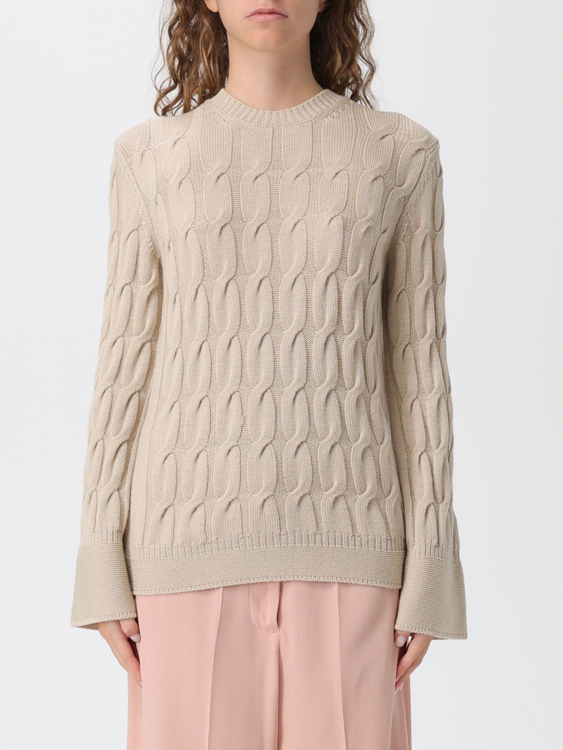 Mm Max Mara Jumper  Woman Colour Natural In Brown