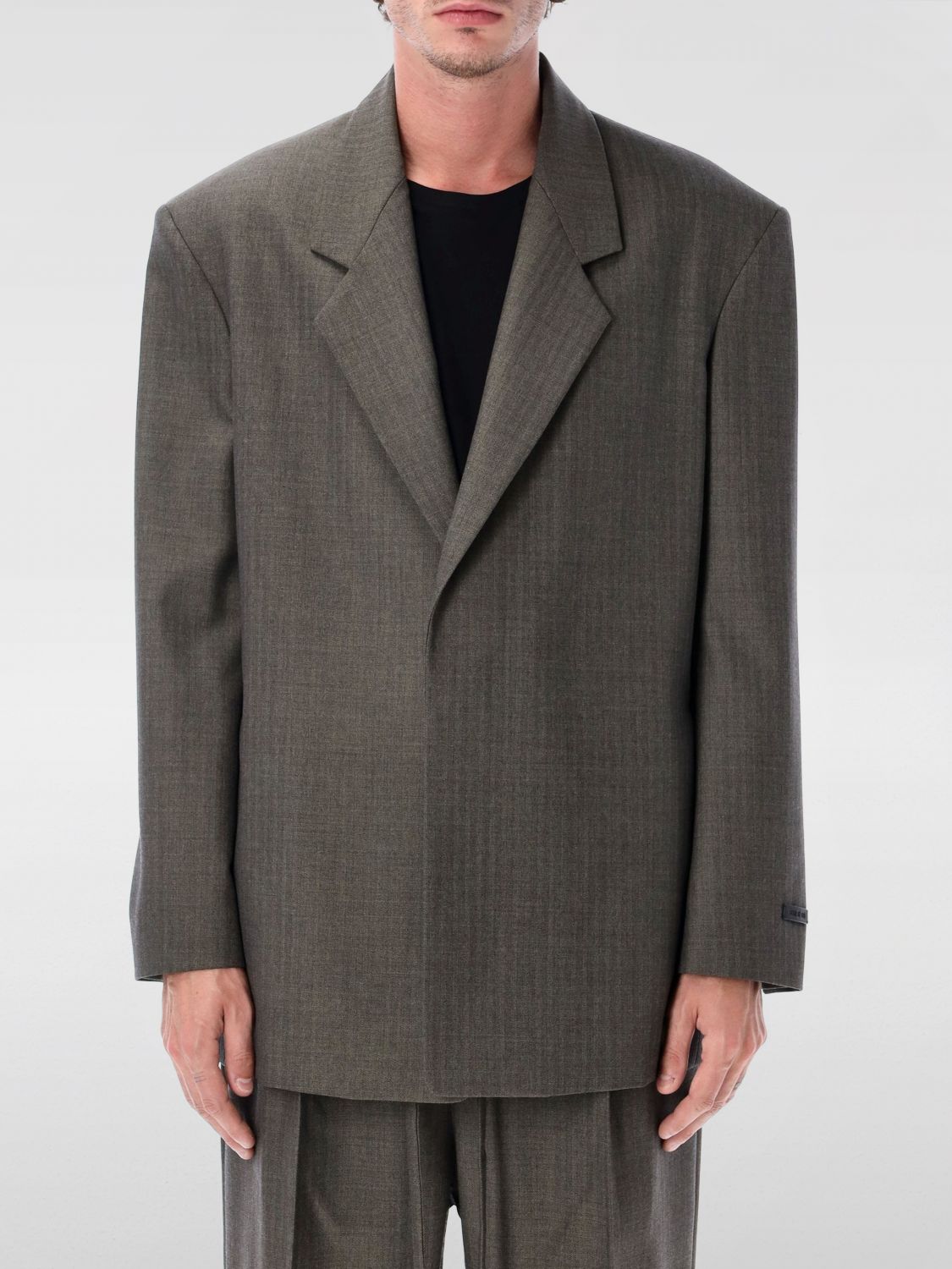 Fear Of God Grey Single-breasted Wool Blazer Men In Gray