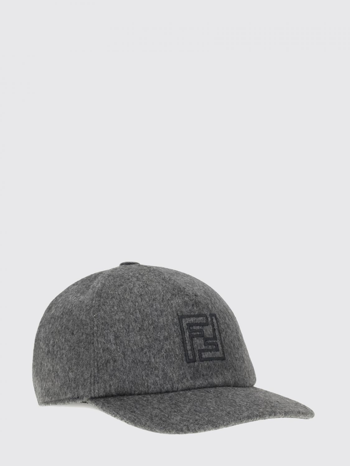 FENDI FENDI Hat Men color Grey　フェンディ 帽子 メンズ カラー グレー