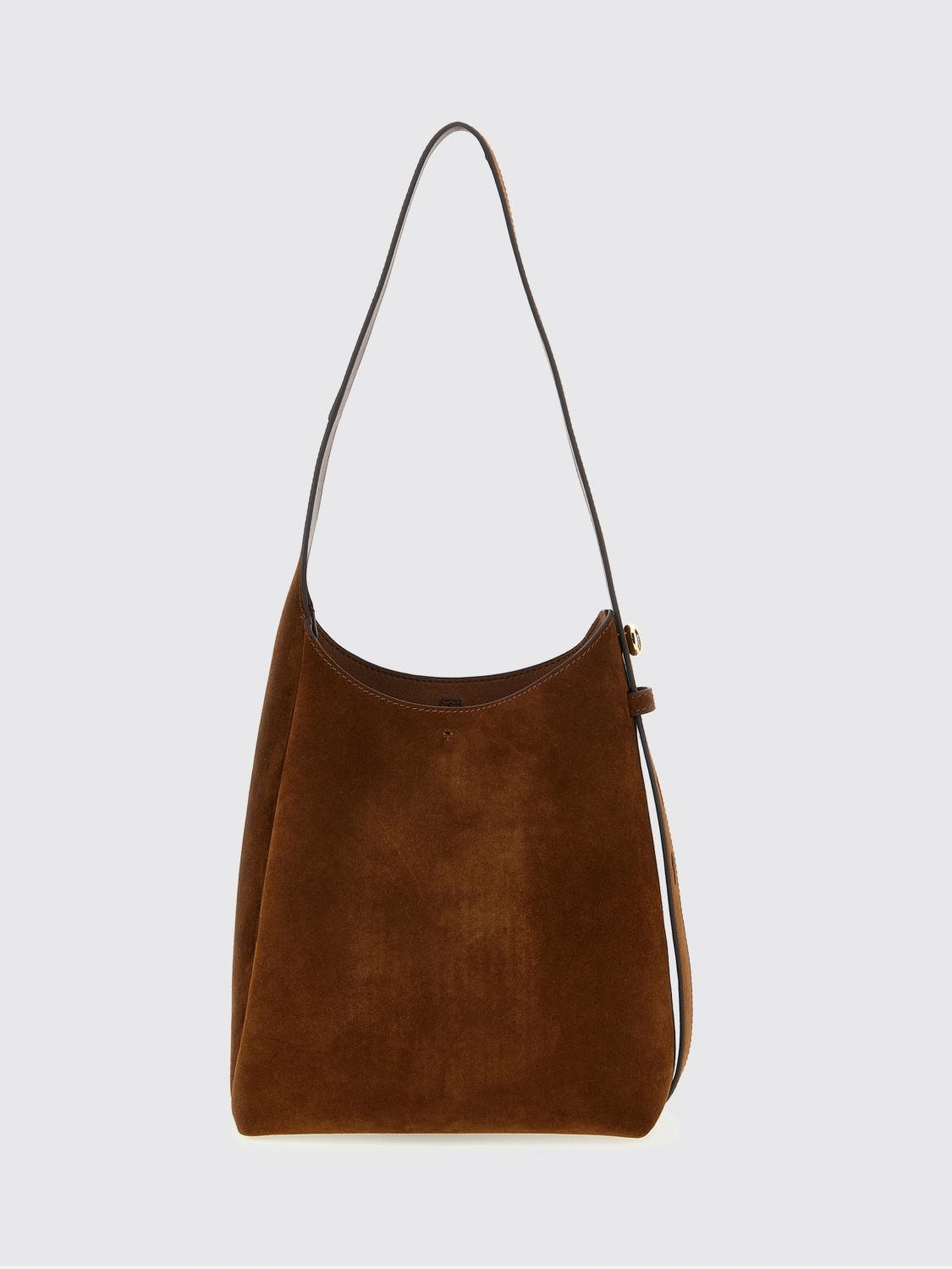 Tory Burch Small Suede Hobo Bag With Adjustable Handle In Brown