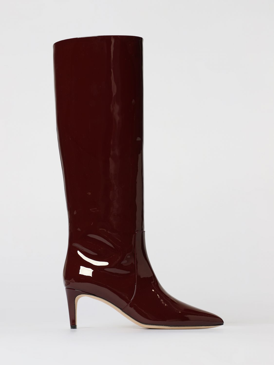 Paris Texas Stiletto Patent-leather Knee Boots In Burgundy