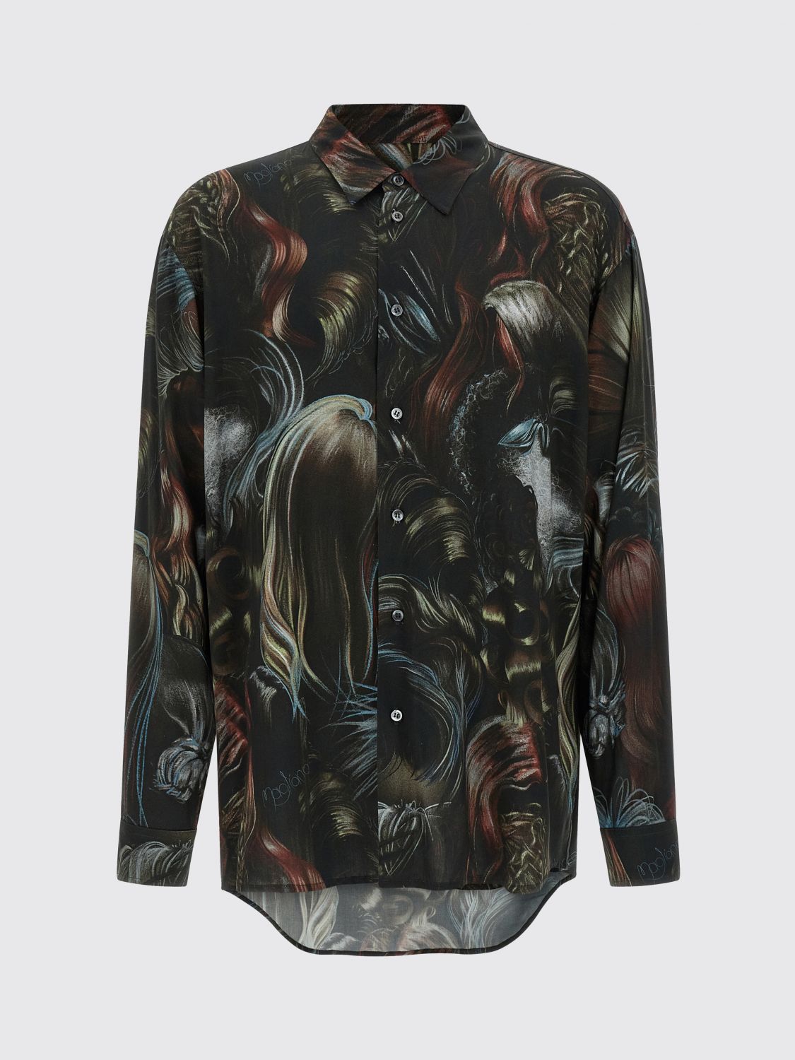 Magliano 'artistic Print Long Sleeves Shirt' In Black