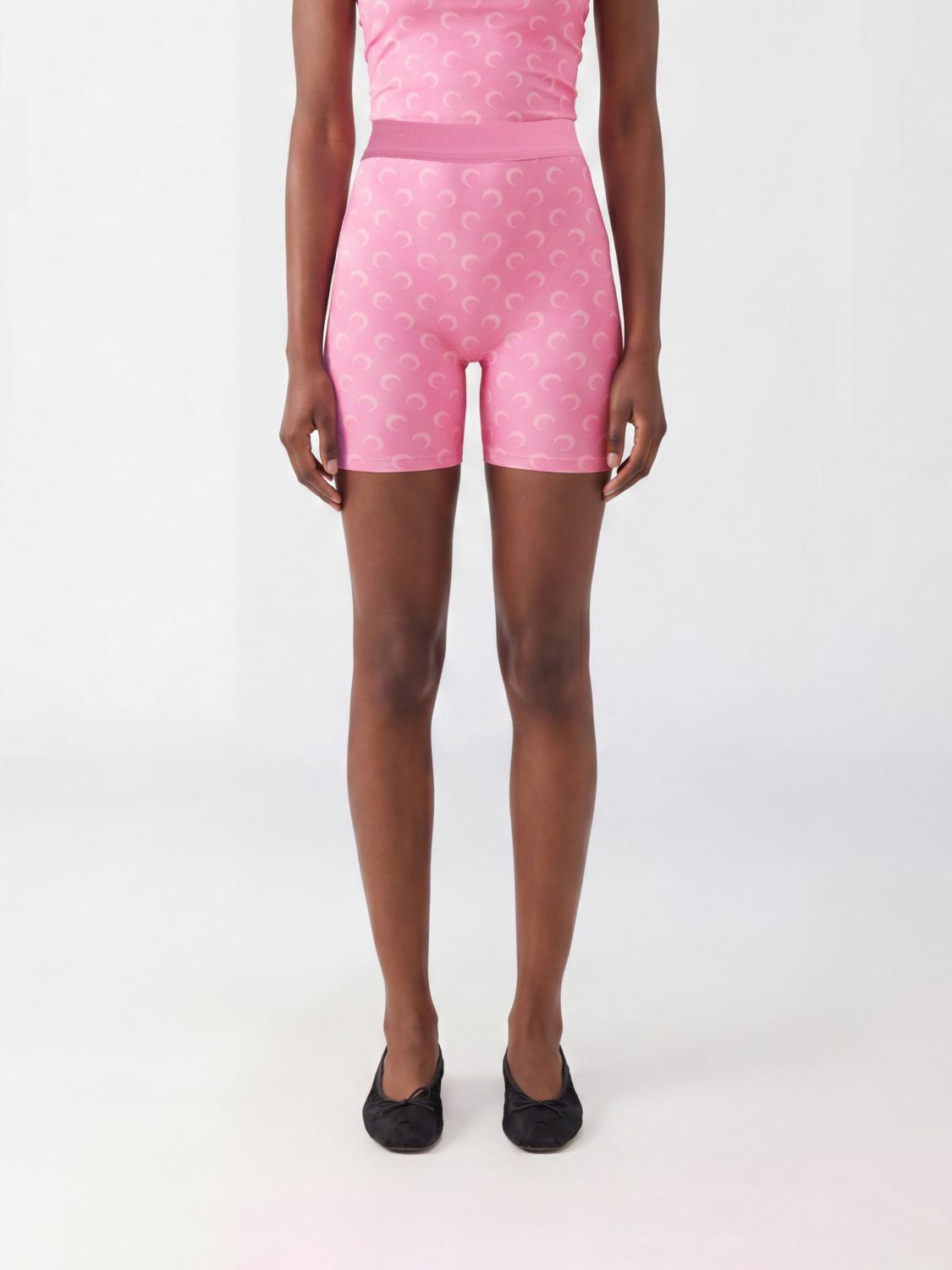 MARINE SERRE Shorts Woman color Pink