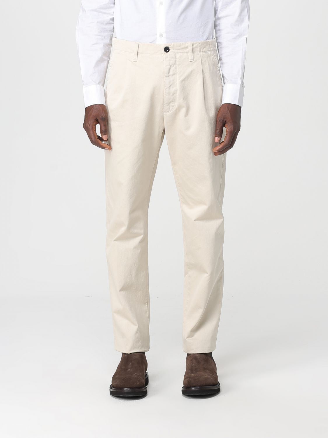 Incotex Pants Men Color Cream In White
