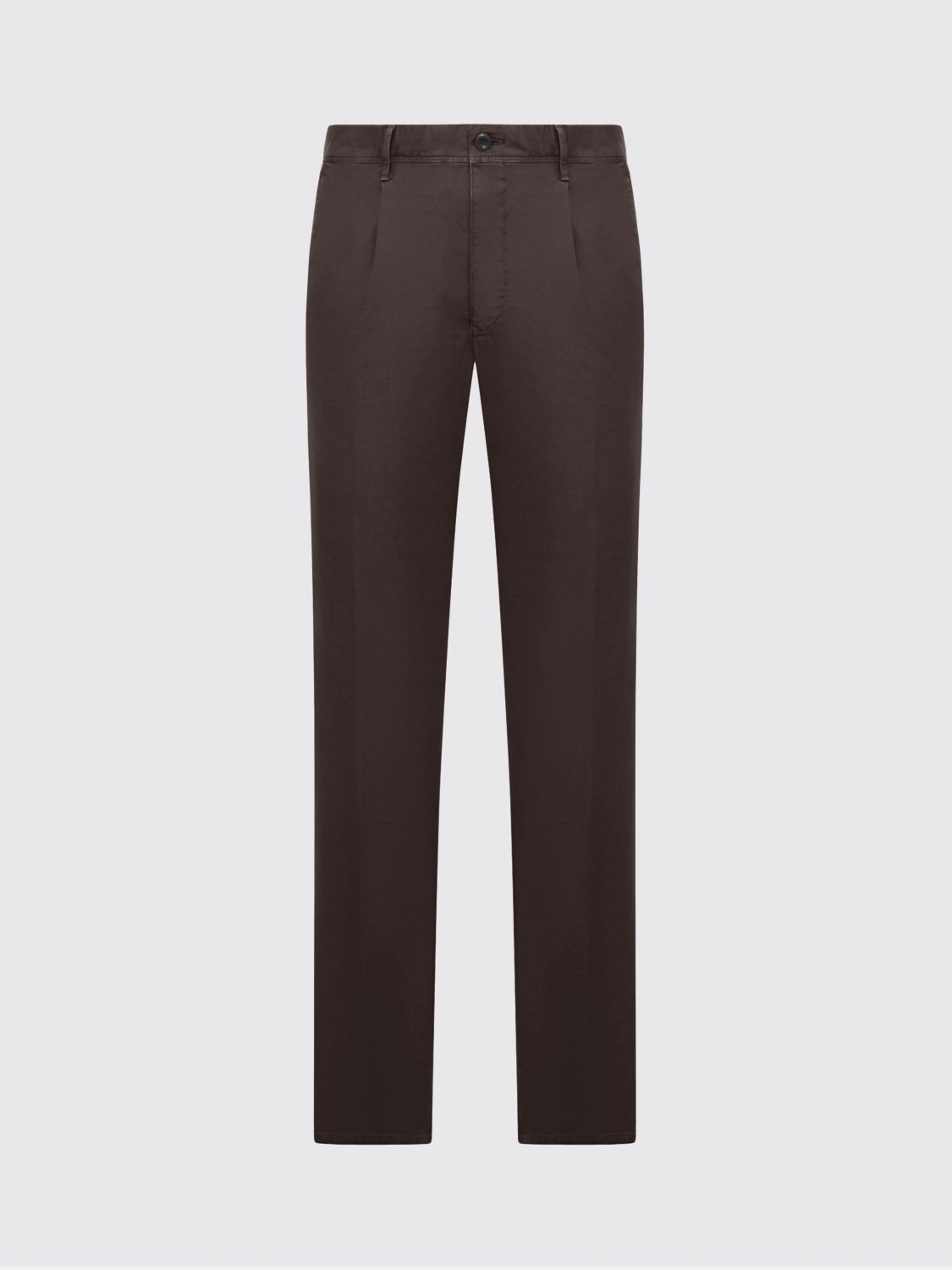 Incotex Tailored Cotton Trousers In Brown
