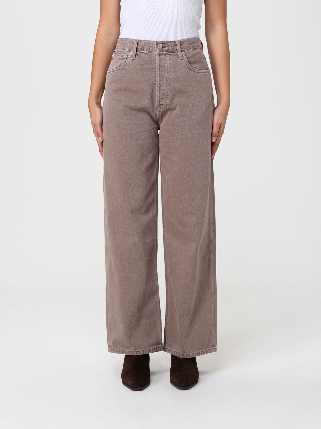 Agolde Jeans  Woman Color Pink In Pink