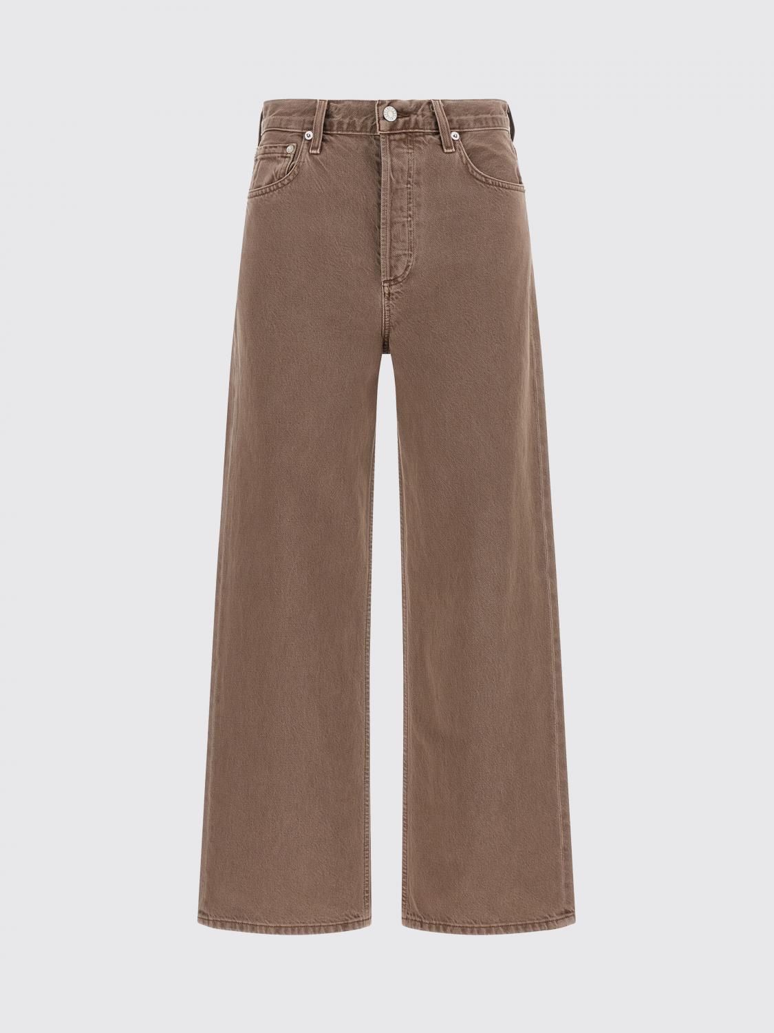 Agolde Jeans  Woman Color Grey In Brown