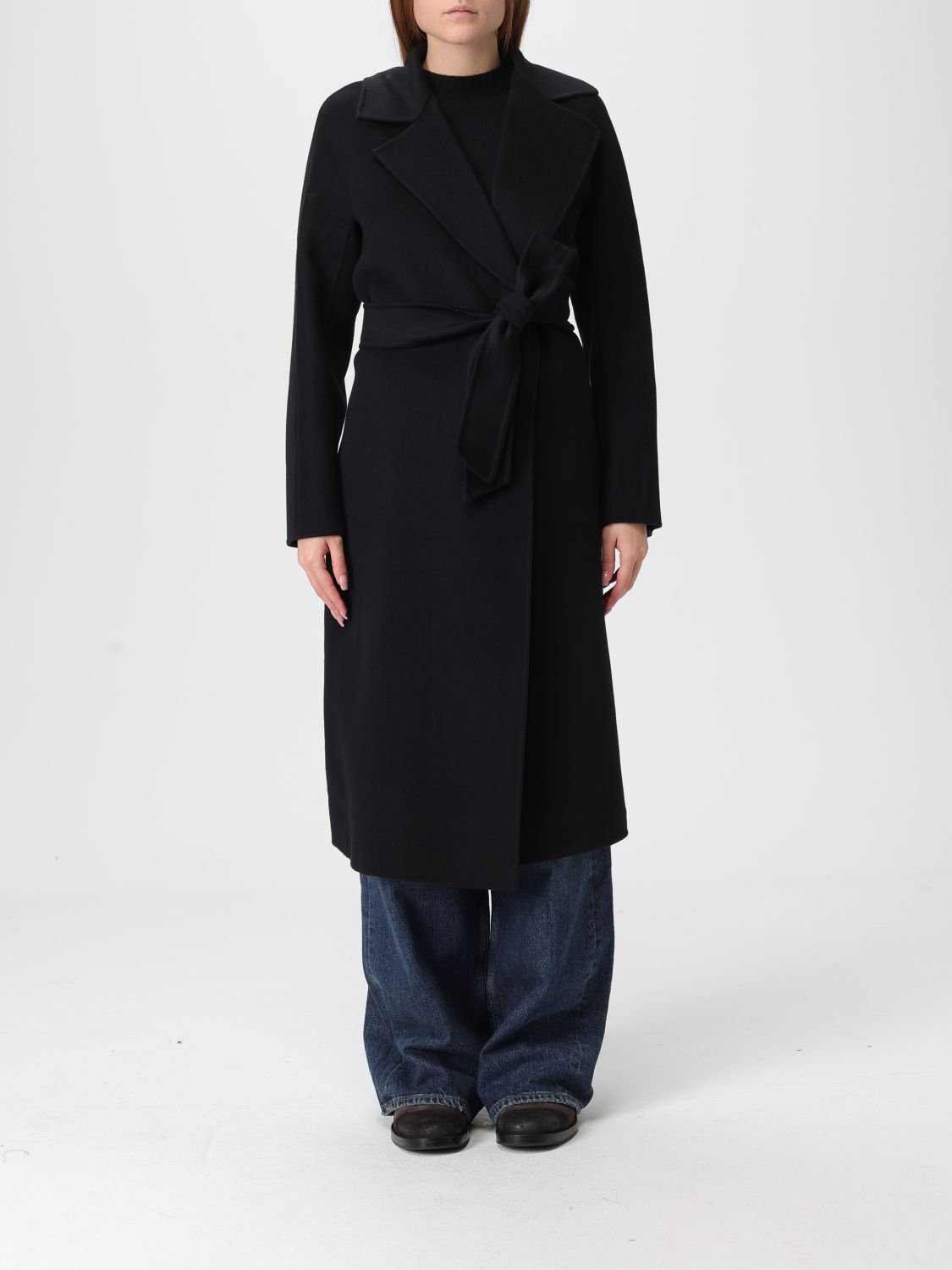 Max Mara Coat  Woman Color Black In Black