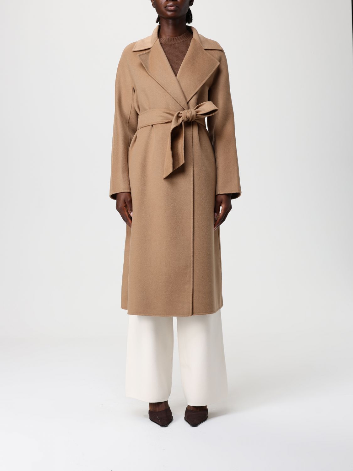 Max Mara Coat  Woman Color Camel In Brown