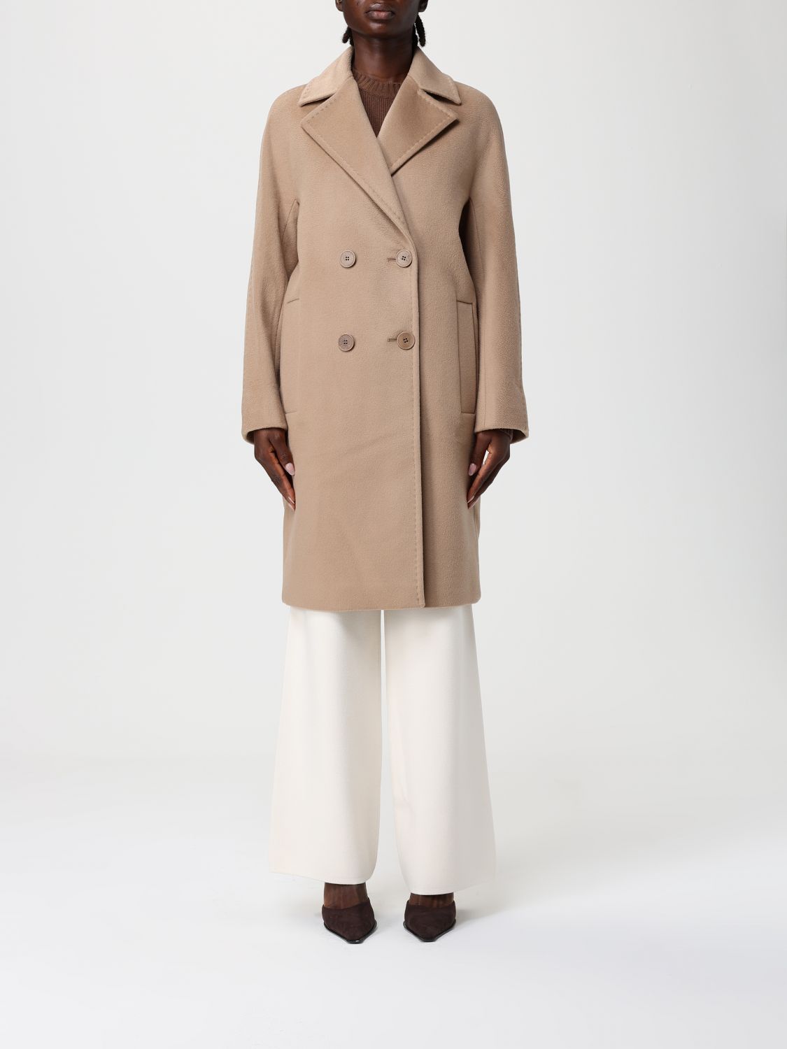 Max Mara Coat  Woman Color Camel In Brown