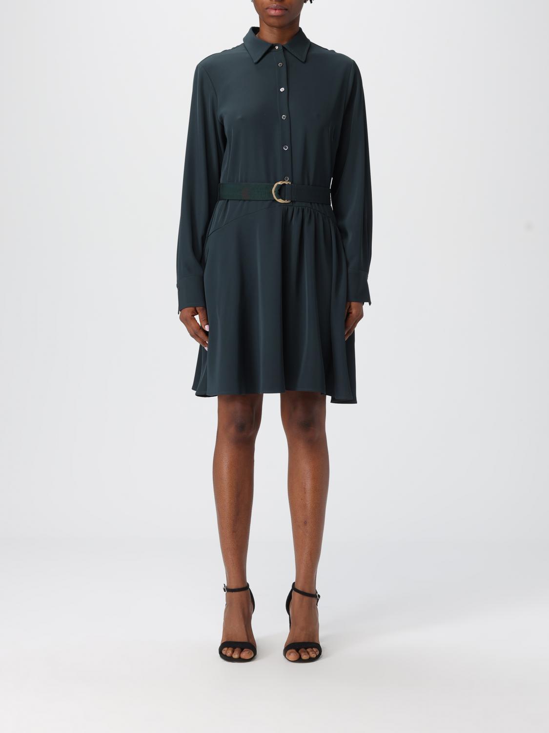 Pinko Dress  Woman Color Green In Blue