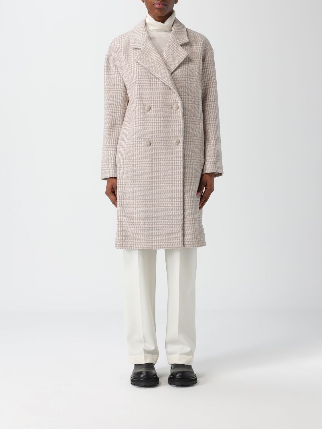 Peuterey Coat  Woman Color Yellow Cream In Neutral