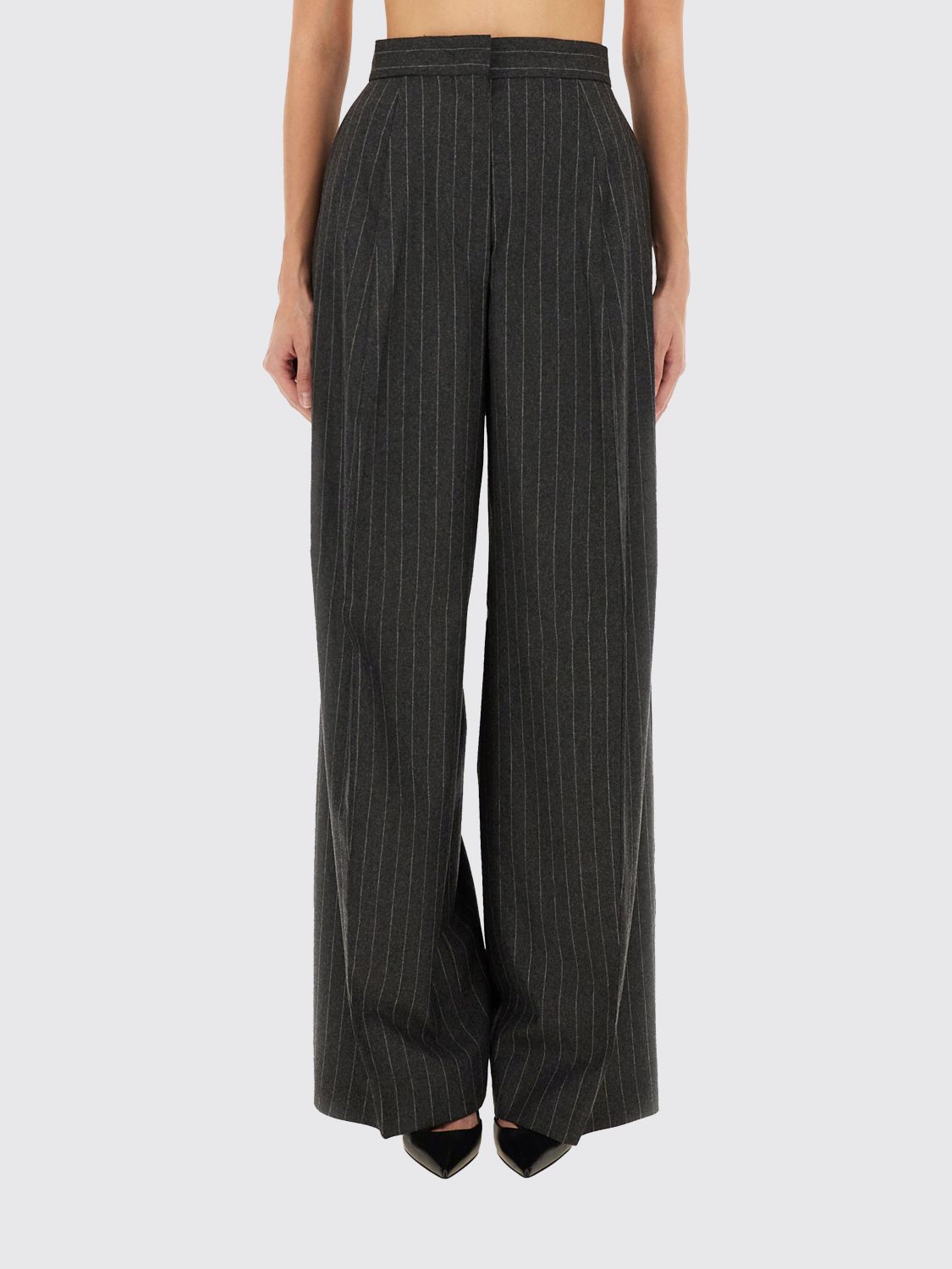 Sportmax Pants  Woman Color Charcoal In Black