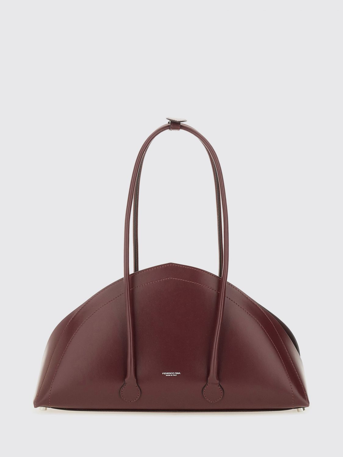 Federico Cina Structured Shoulder Bag Long Handles In Red