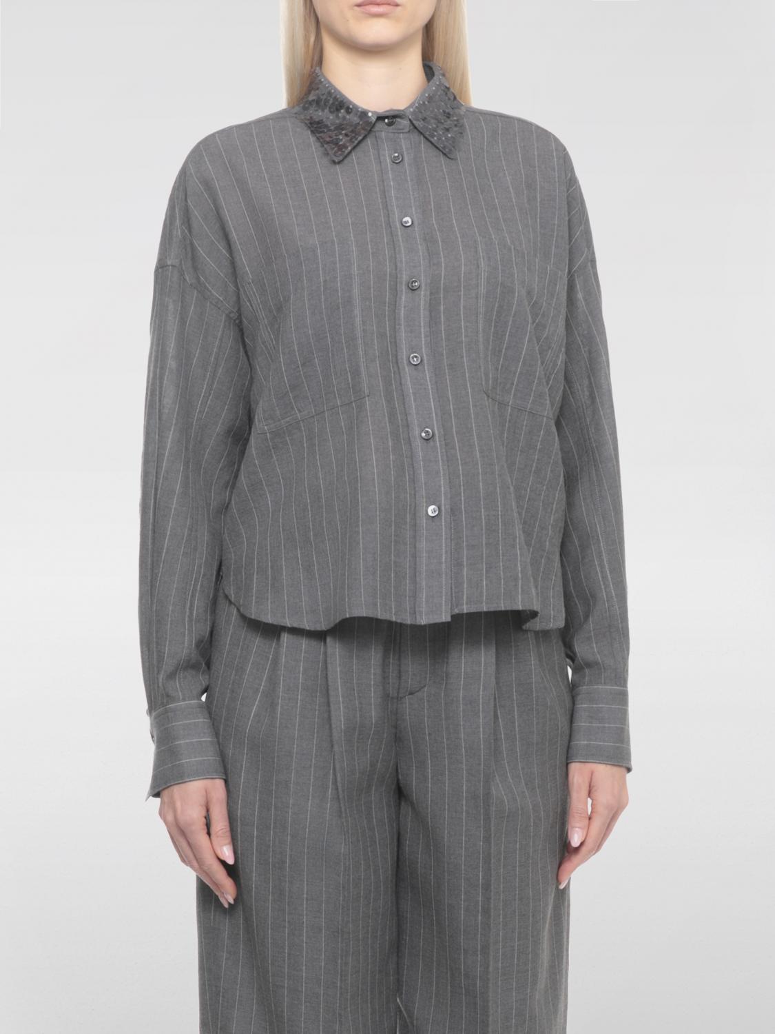 Brunello Cucinelli Shirt  Woman Color Grey In Gray