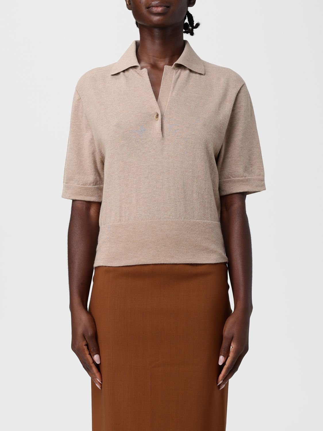 Liviana Conti Sweater  Woman Color Biscuit In Gold