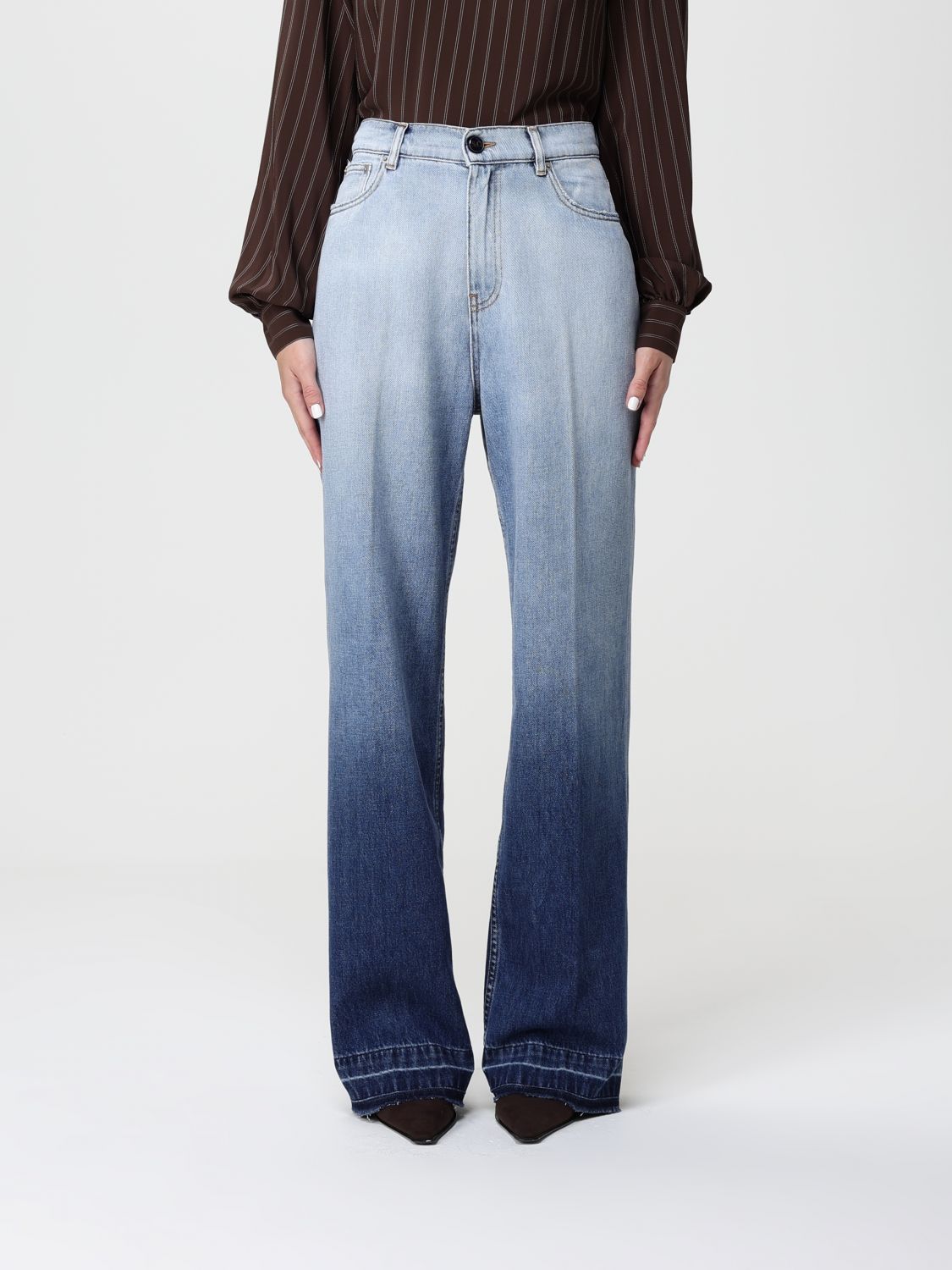 Semicouture Pants  Woman Color White In Blue