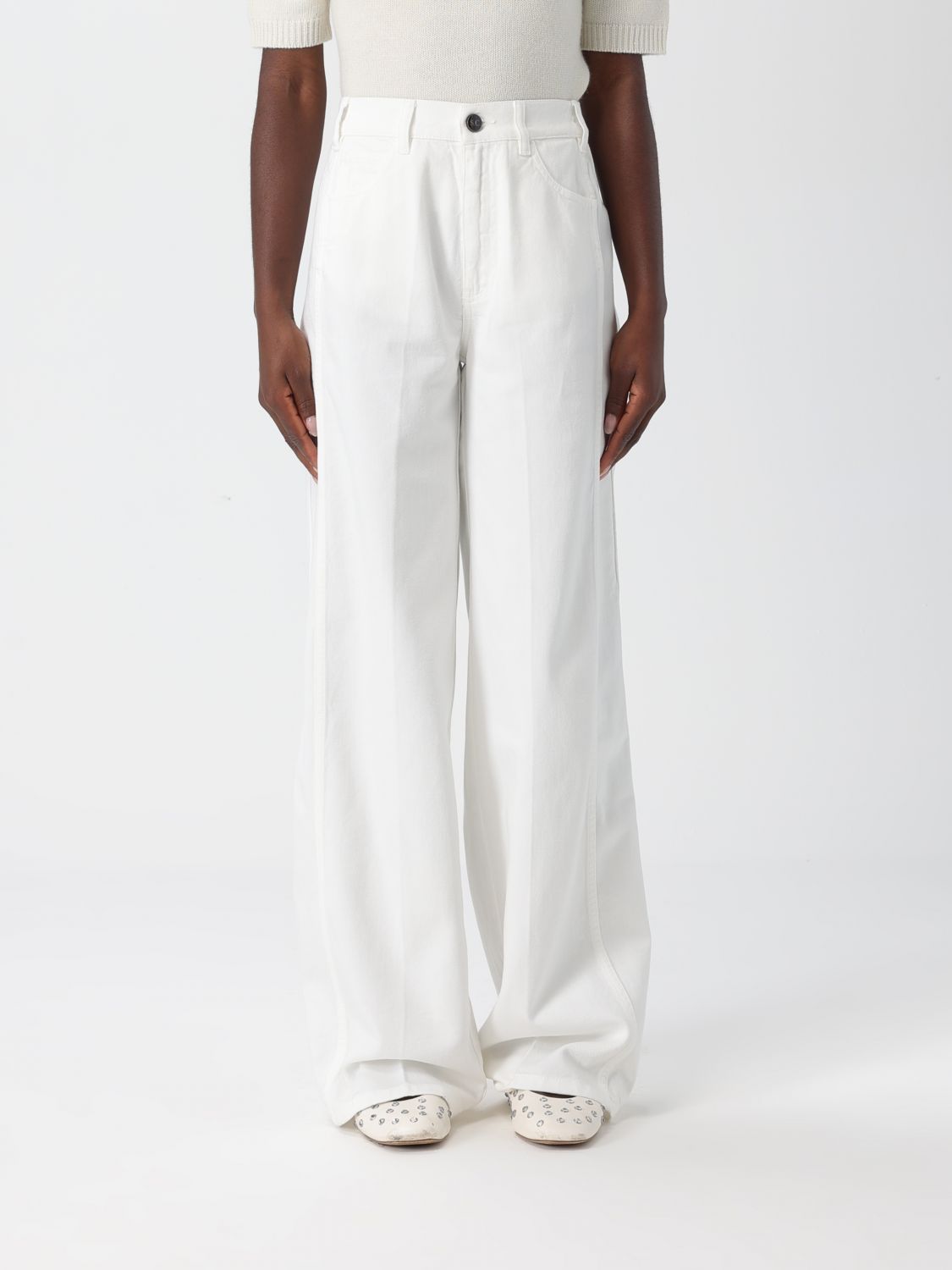 Semicouture Pants  Woman Color White In White