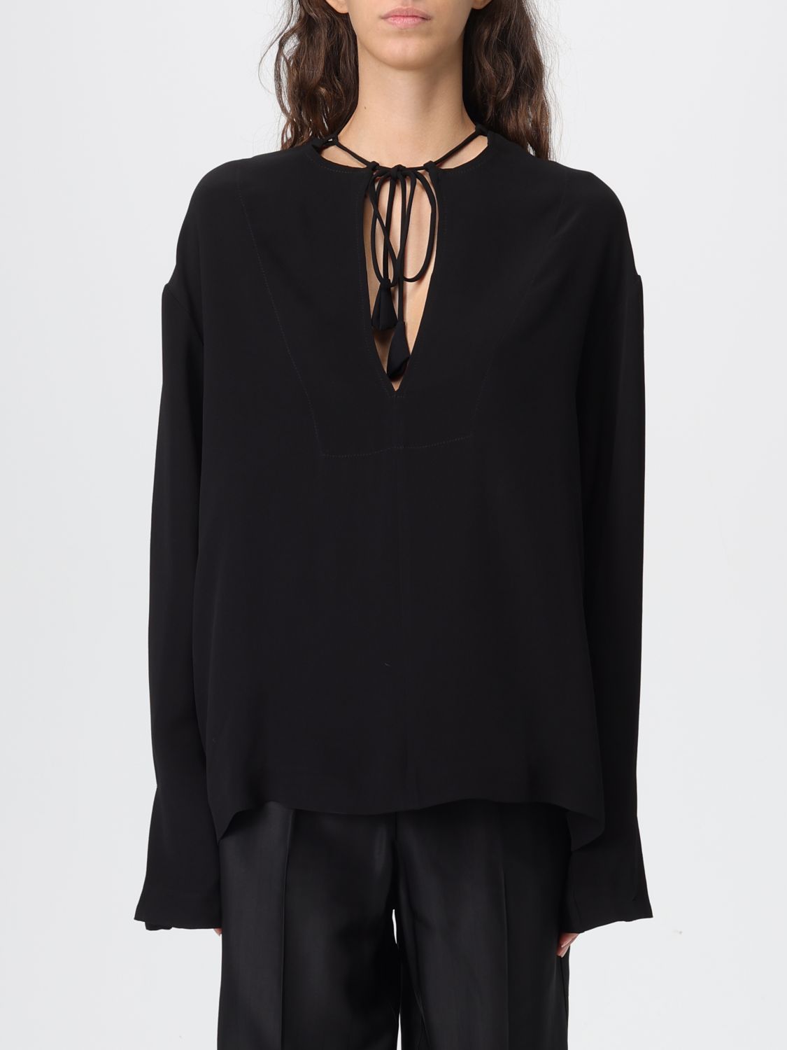 Semicouture Top Woman Color Black In Black