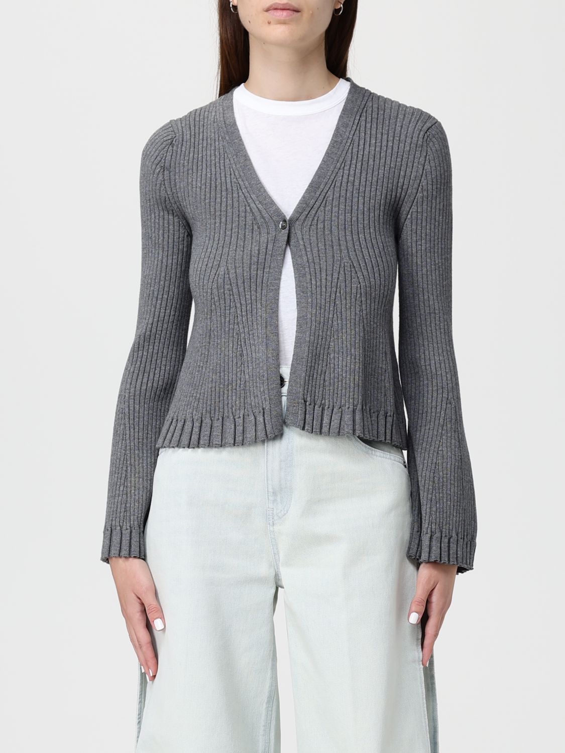 Semicouture Cardigan  Woman Color Grey In Blue