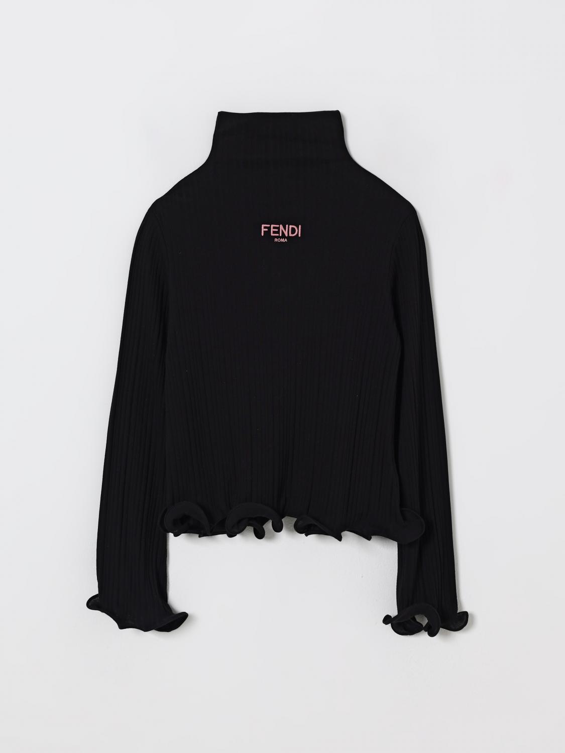 FENDI Top in cotone con logo