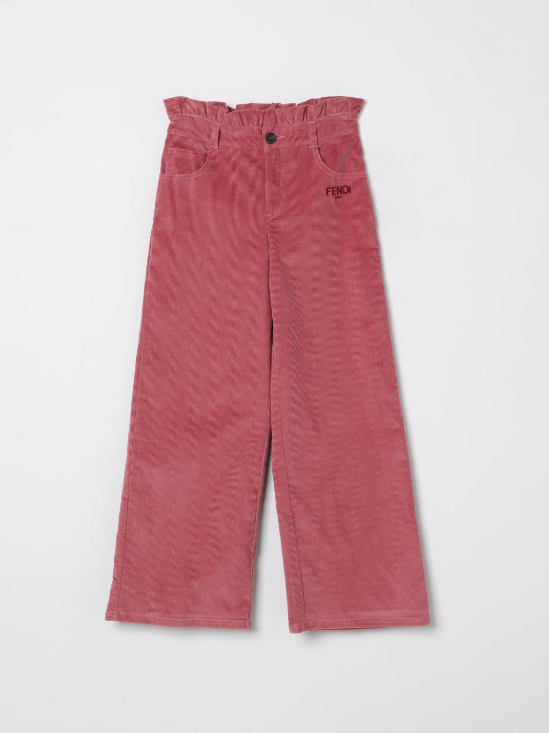 FENDI Pantalone in velluto a coste con logo