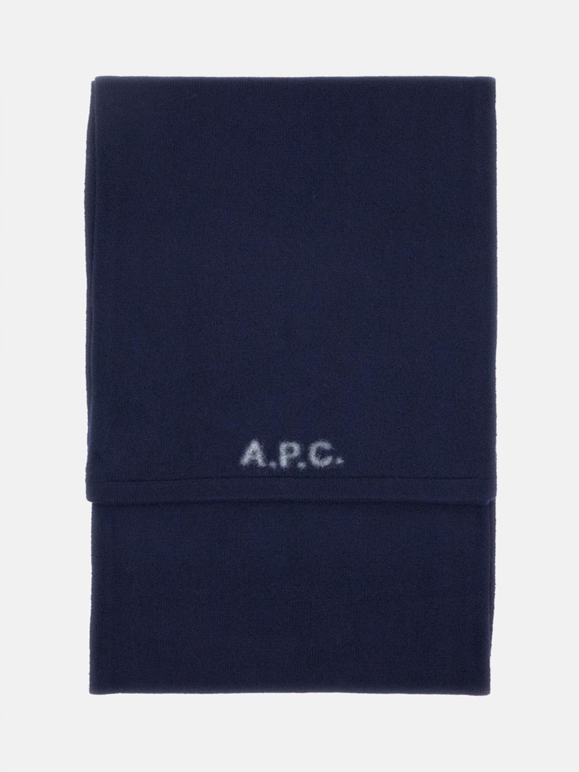Scarf A. P.C. Men color Blue