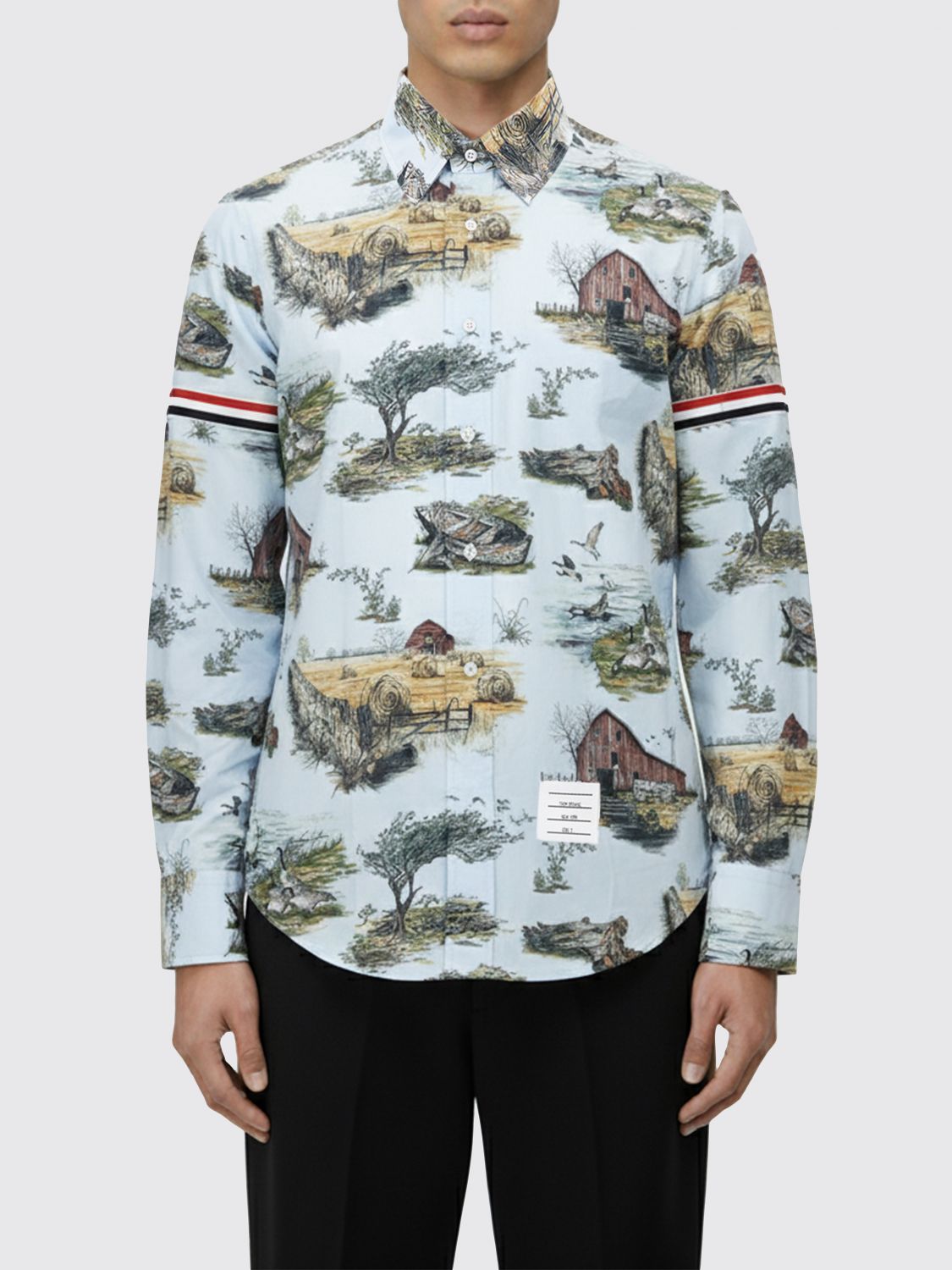 Thom Browne Multicolor Printed Shirt In Multi