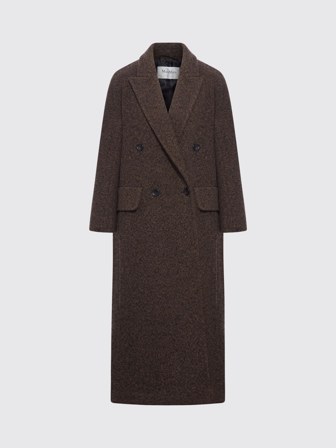Max Mara Coat  Woman Color Black In Brown